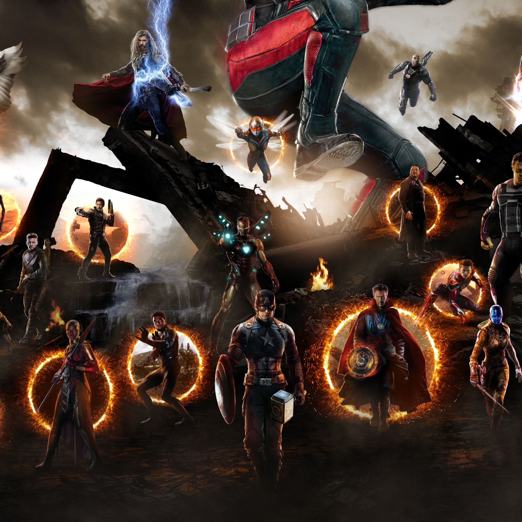 2048x2048 Avengers  Endgame  War Scene Fanart Ipad  Air 