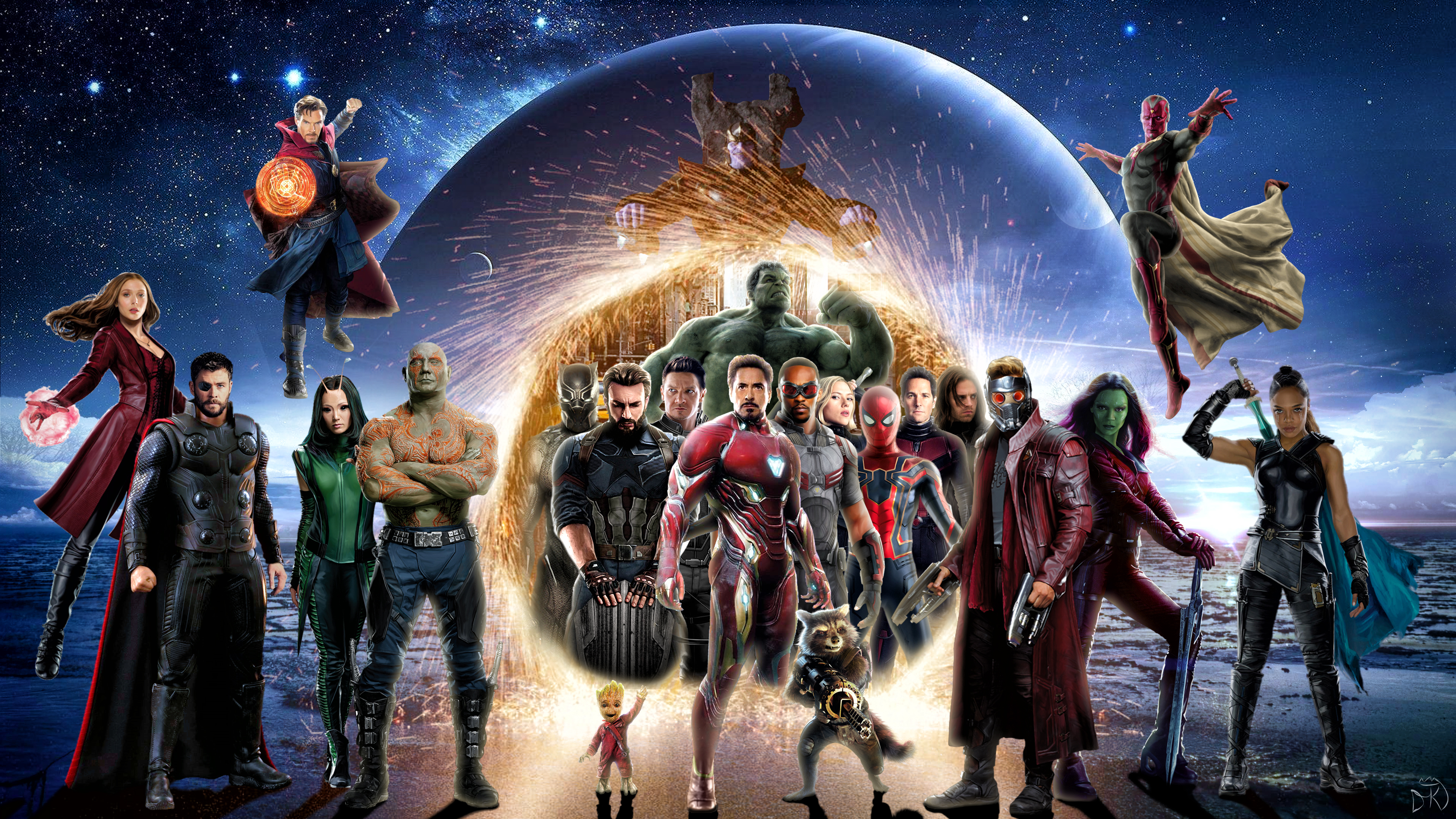 Download Avengers  Infinity War 2021 Digital Art 1440x2560 