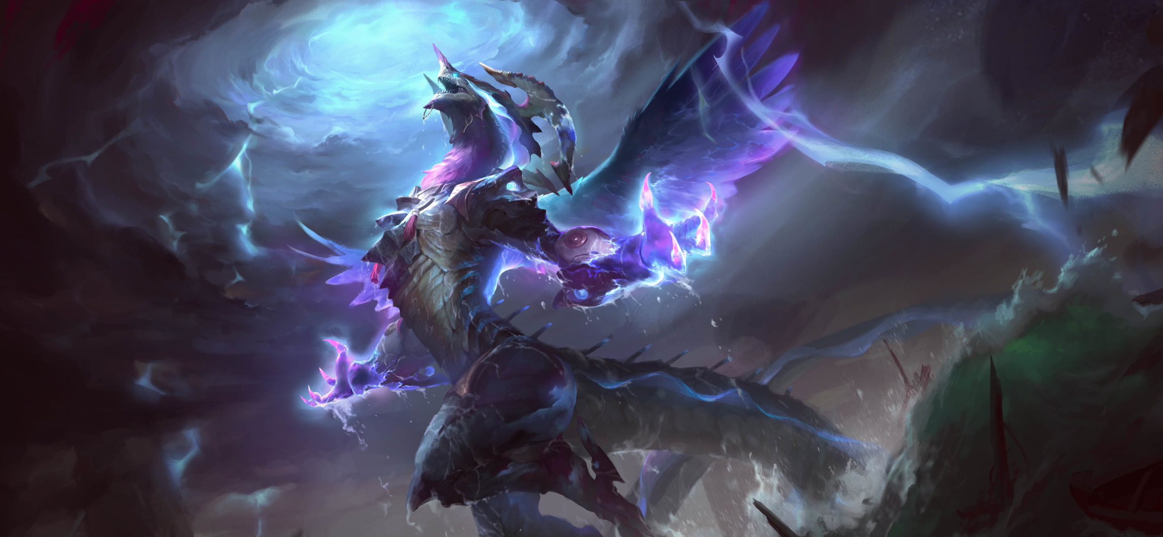 2340x1080 Resolution Azure Sea Tiamat Smite 2340x1080 Resolution ...