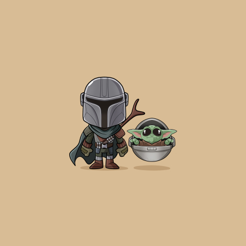 480x480 Baby Yoda And Mandalorian 480x480 Resolution Wallpaper Hd Tv Series 4k Wallpapers Images Photos And Background Wallpapers Den