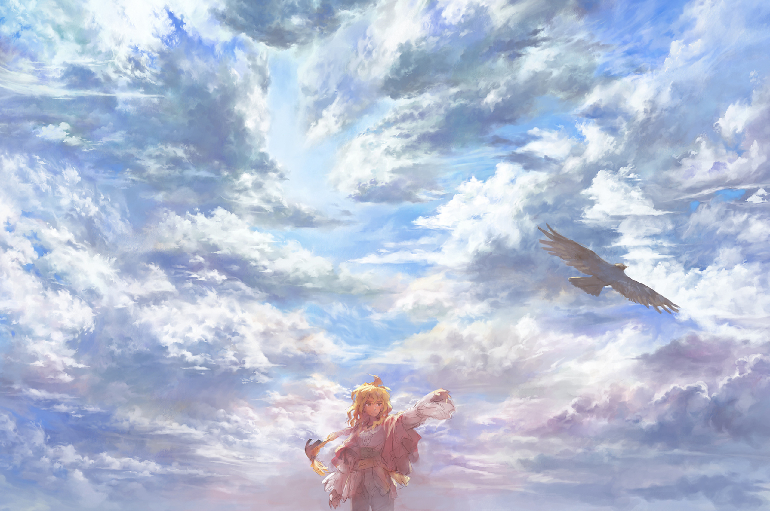 Какой небеса полетел. Нефела богиня облаков. Птицы в небе арт. Небо живопись. Небесные ангелы.