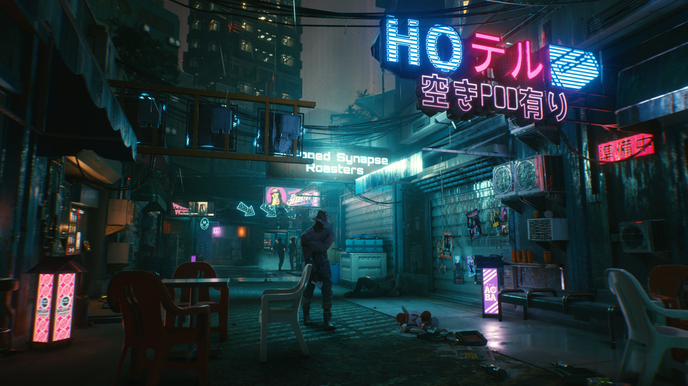 1366x768 City Streets Cyberpunk Biker 1366x768 Resolution HD 4k Wallpapers,  Images, Backgrounds, Photos and Pictures