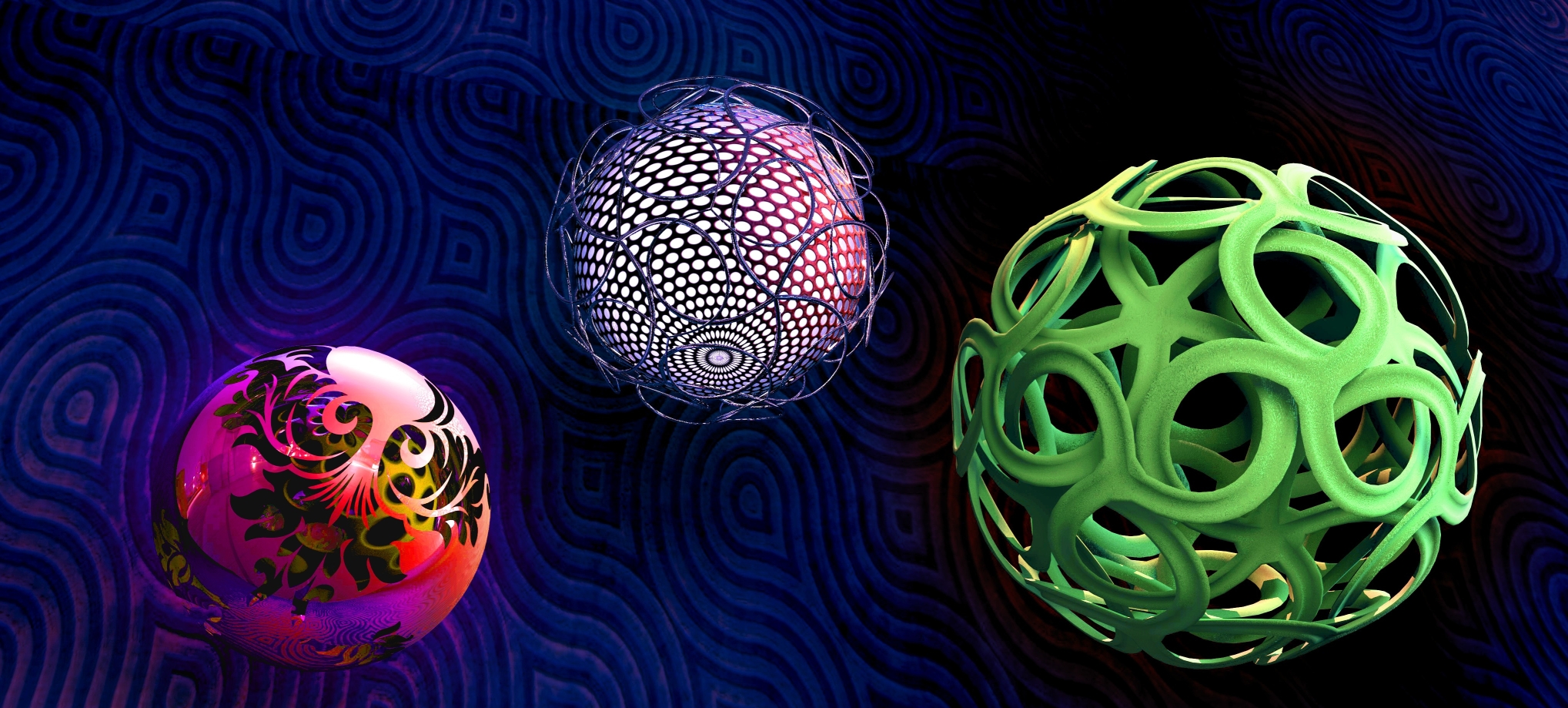 2037x919 balls, spheres, shapes 2037x919 Resolution Wallpaper, HD 3D 4K ...