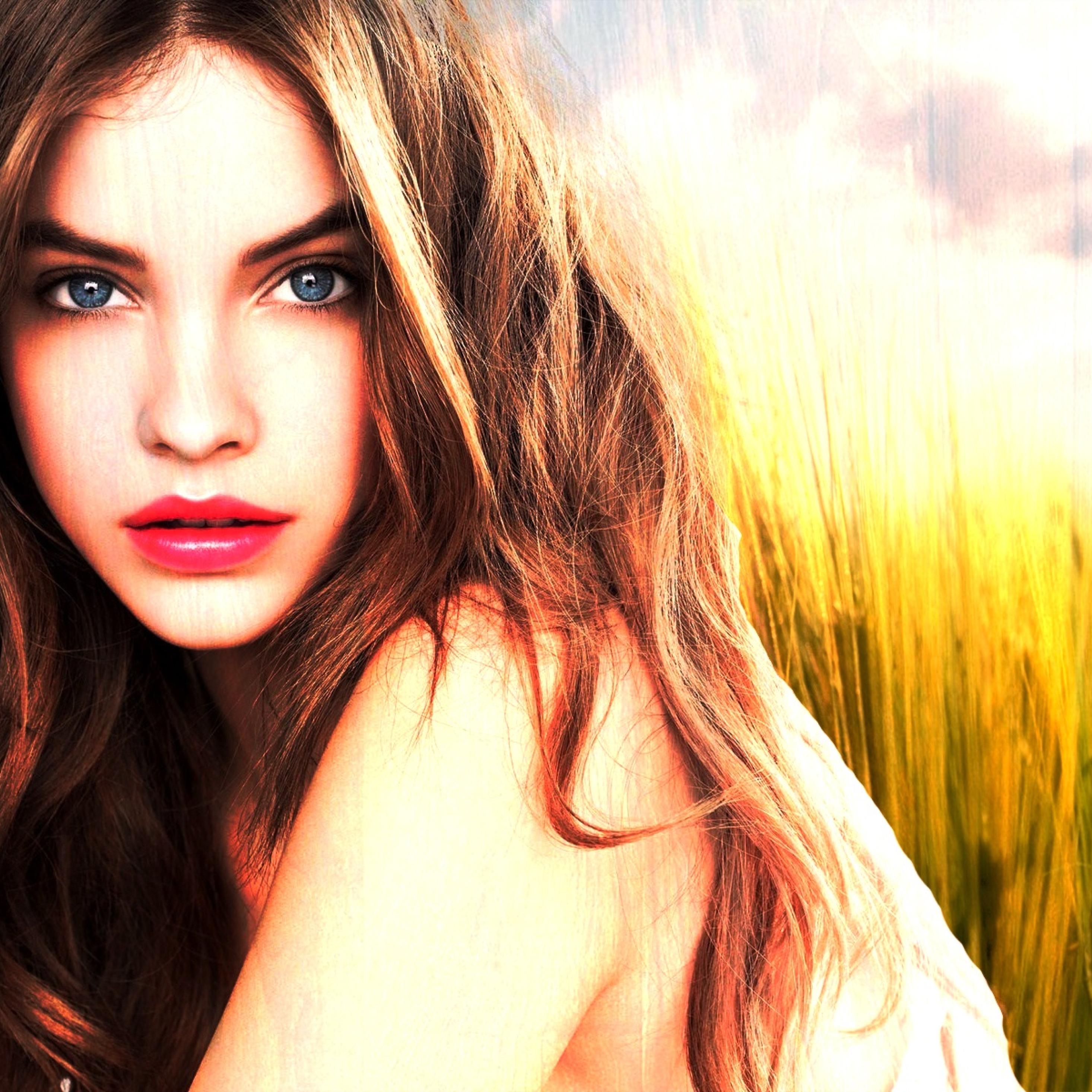 Barbara Palvin Red Lips Photoshoot Full Hd Wallpaper 