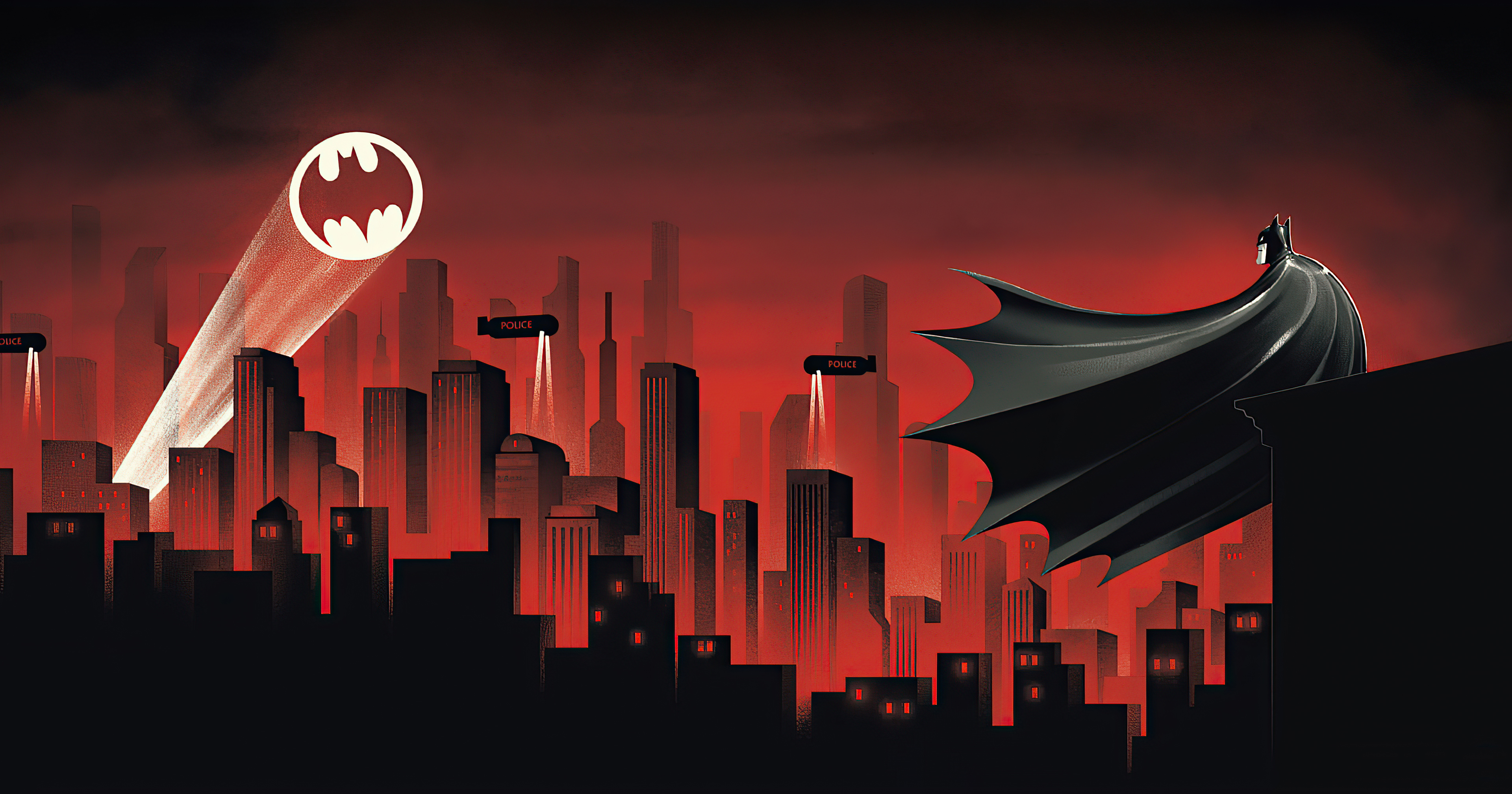 Bat-Signal Batman 4K DC Wallpaper, HD Superheroes 4K Wallpapers, Images