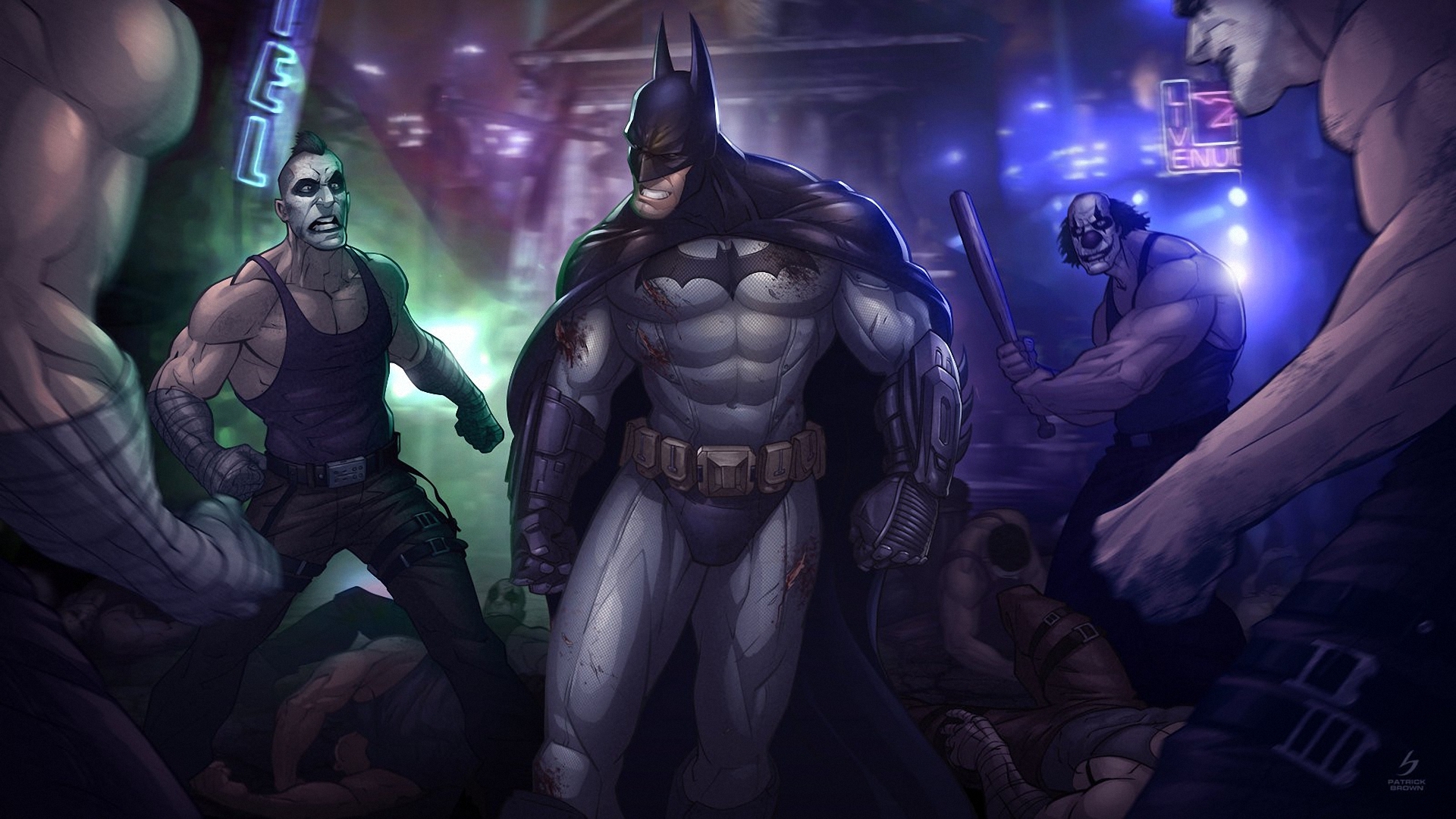Wallpaper : Batman Arkham City, characters, city, faces, members, black and  white 1920x1080 - goodfon - 731535 - HD Wallpapers - WallHere