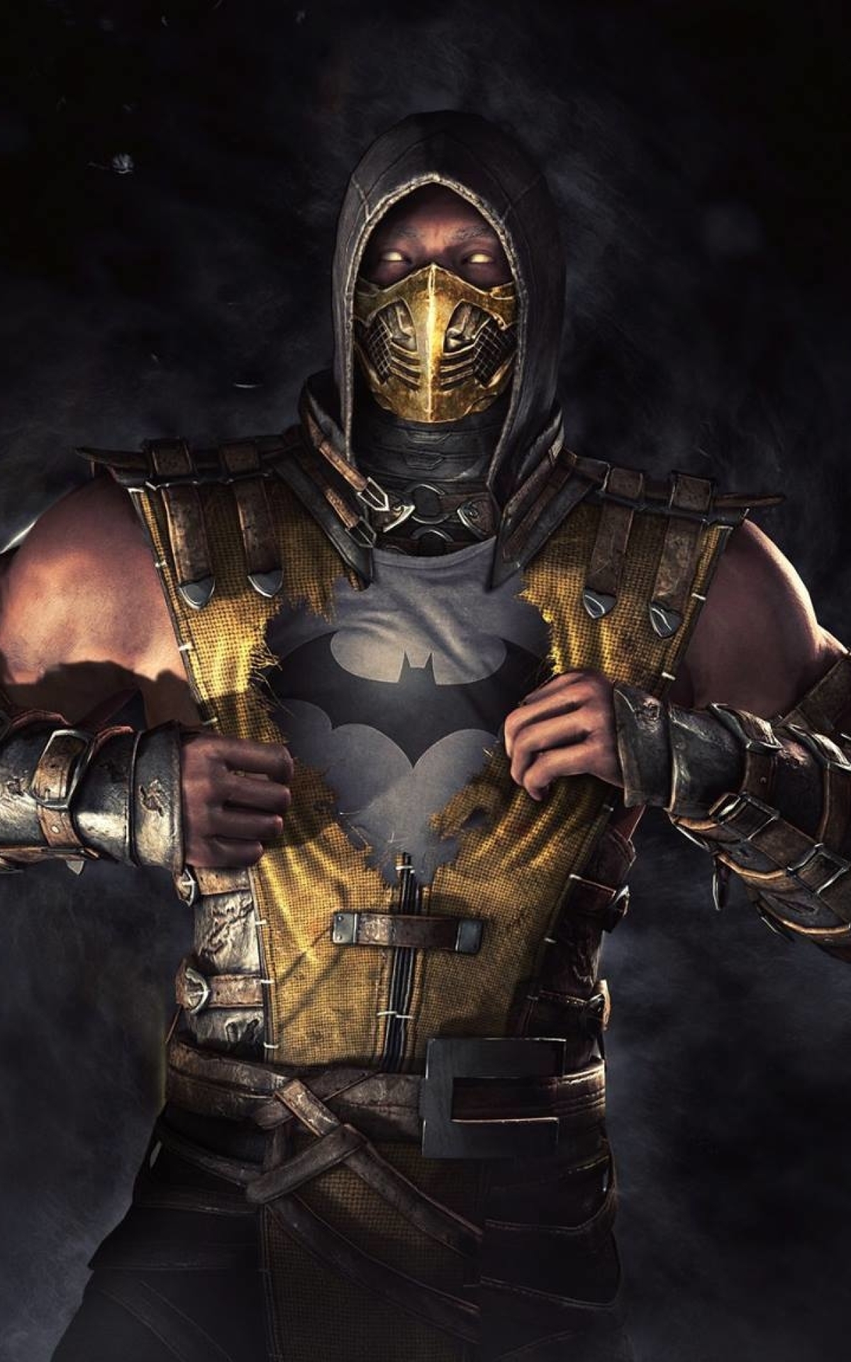 1200x1920 Batman Scorpion Mortal Kombat 1200x1920 Resolution Wallpaper