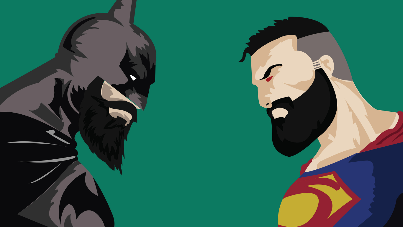 Batman Vs Superman With Beard Wide, HD 4K Wallpaper