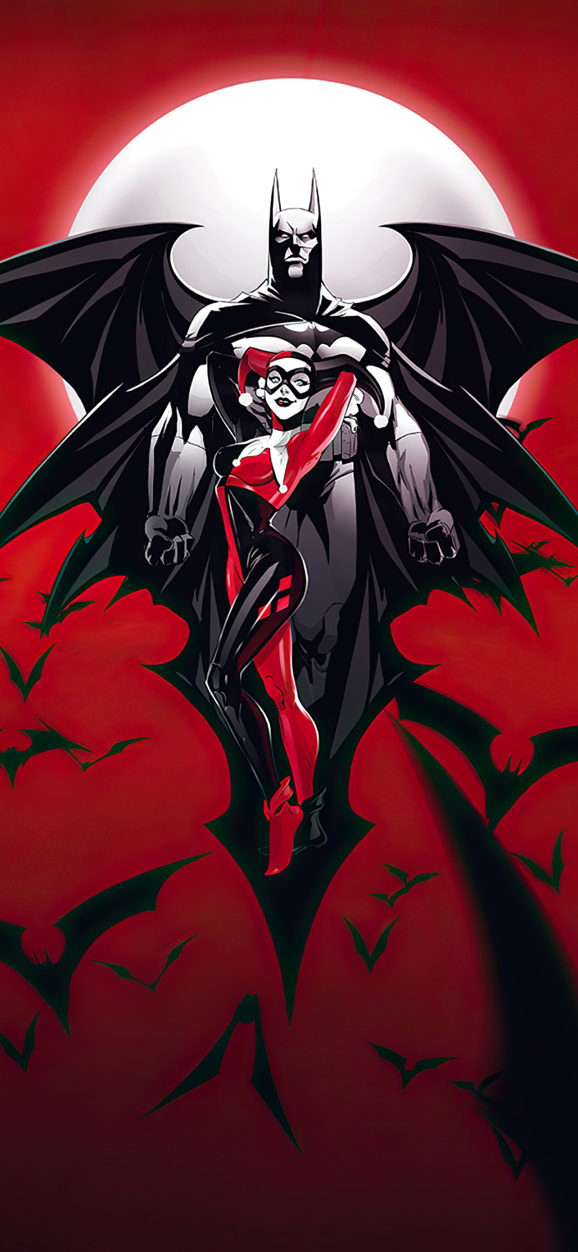 1125x2436 Batman X Harley Quinn 4K Iphone XS,Iphone 10,Iphone X