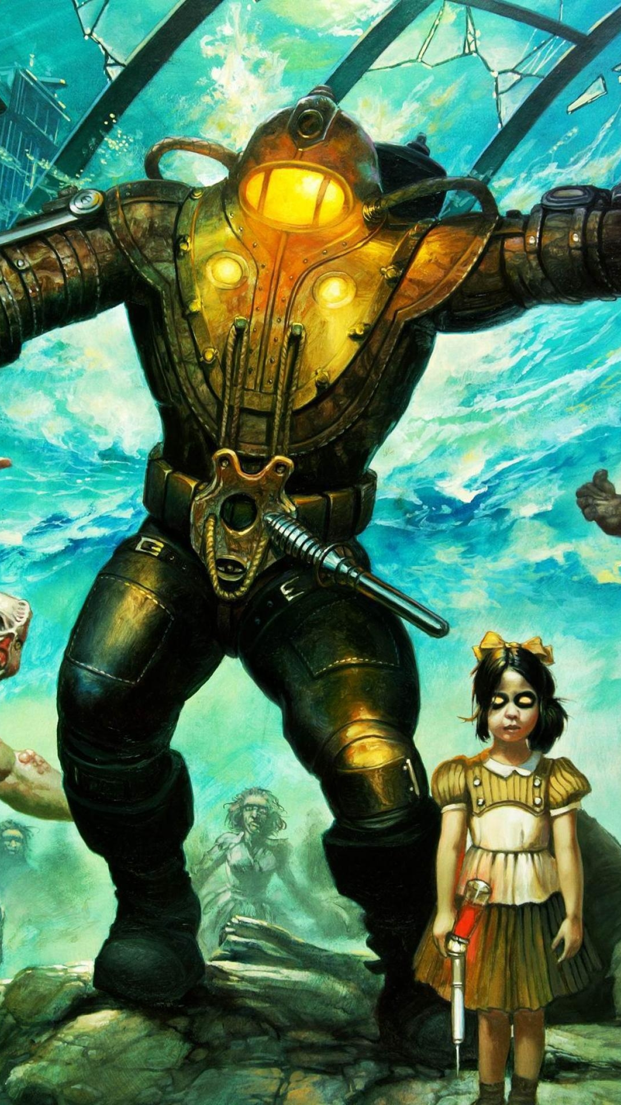 2160x3840 bioshock, big daddy, little sister Sony Xperia X,XZ,Z5 Premium  Wallpaper, HD Games 4K Wallpapers, Images, Photos and Background -  Wallpapers Den