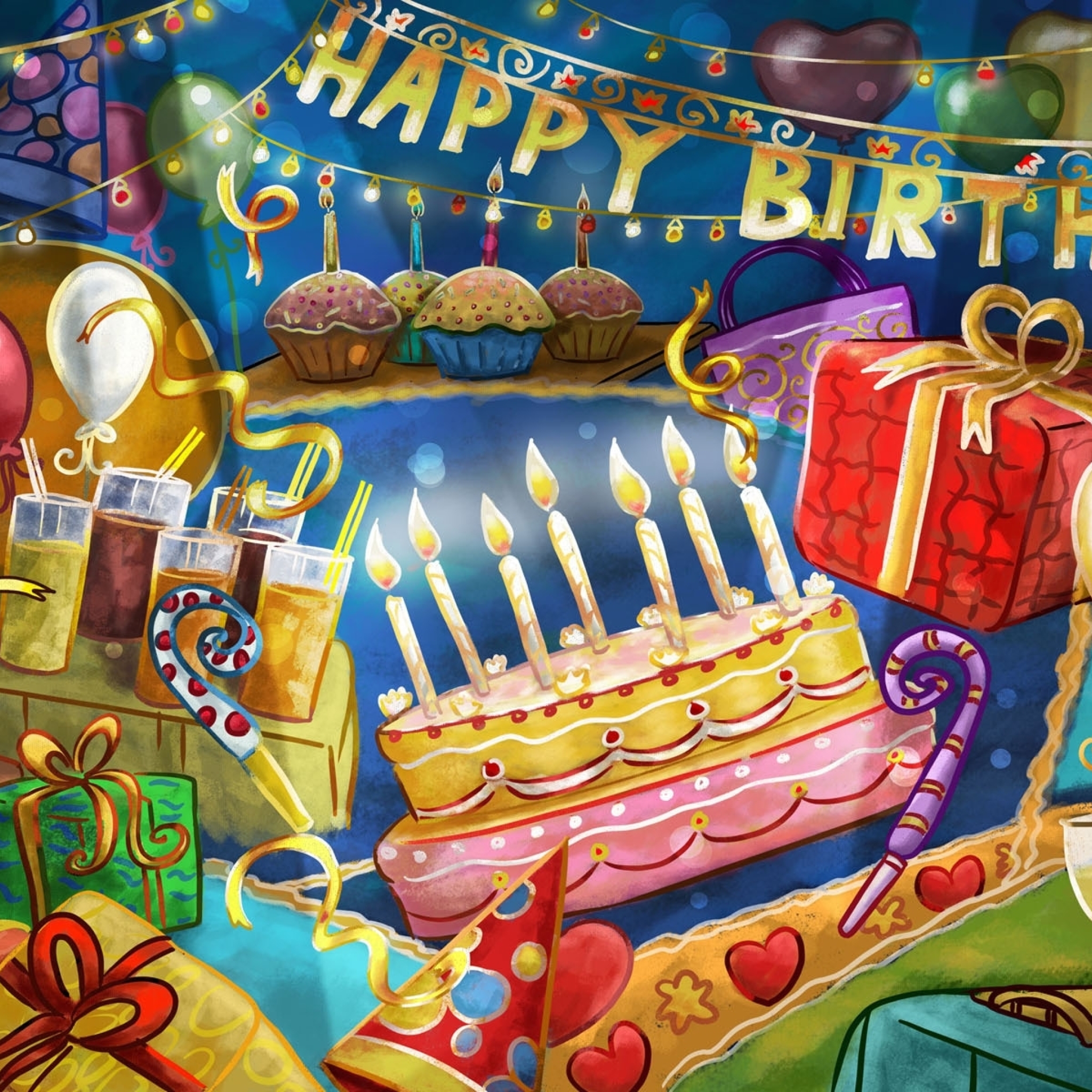 День рождения 14 мая. С днем рождения. Картинки с днём рождения. Открытка с днём рождения торт. С днём рождения шары и торт.