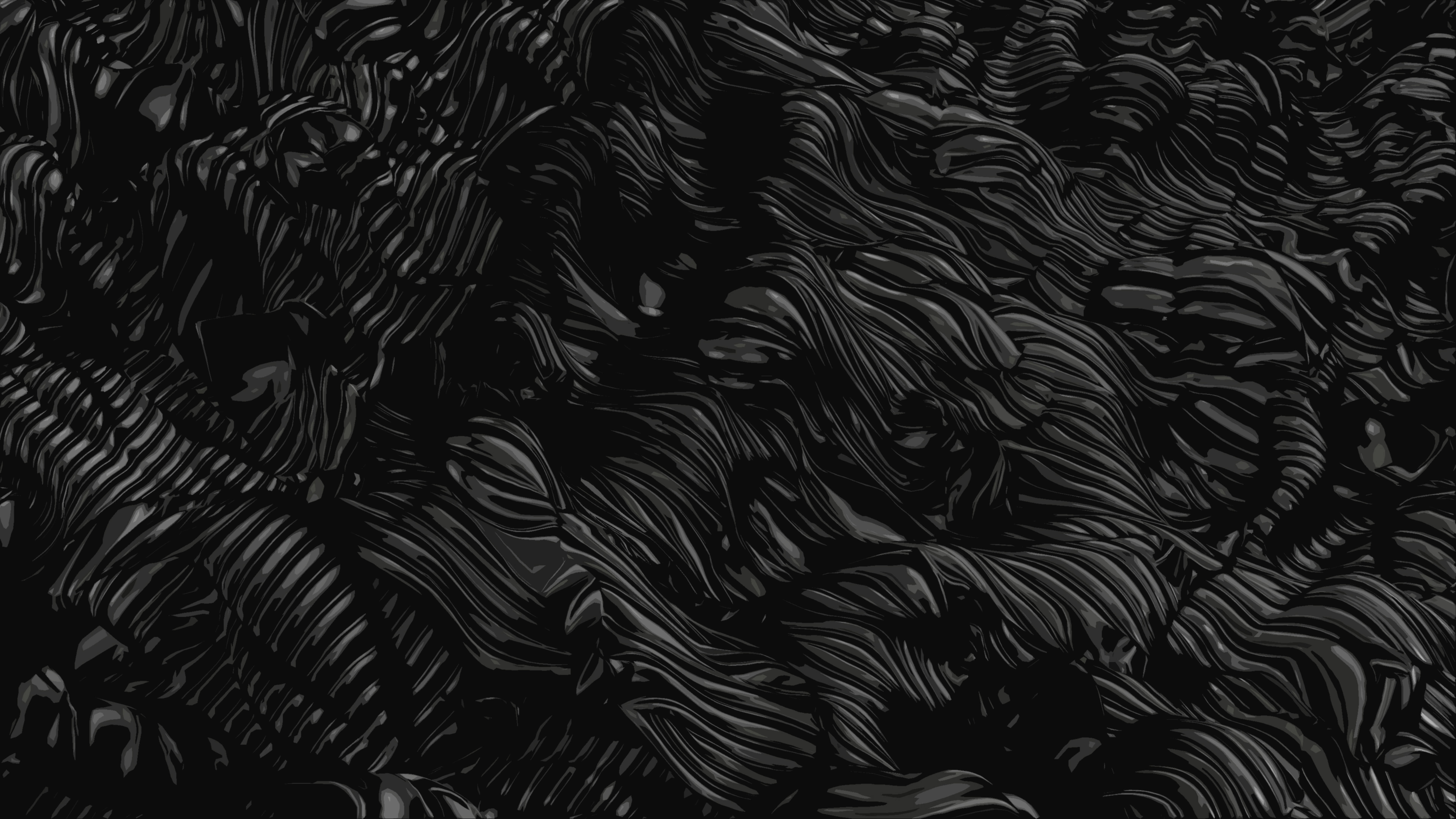 Black Abstract Dark Poster Oil, HD 4K Wallpaper