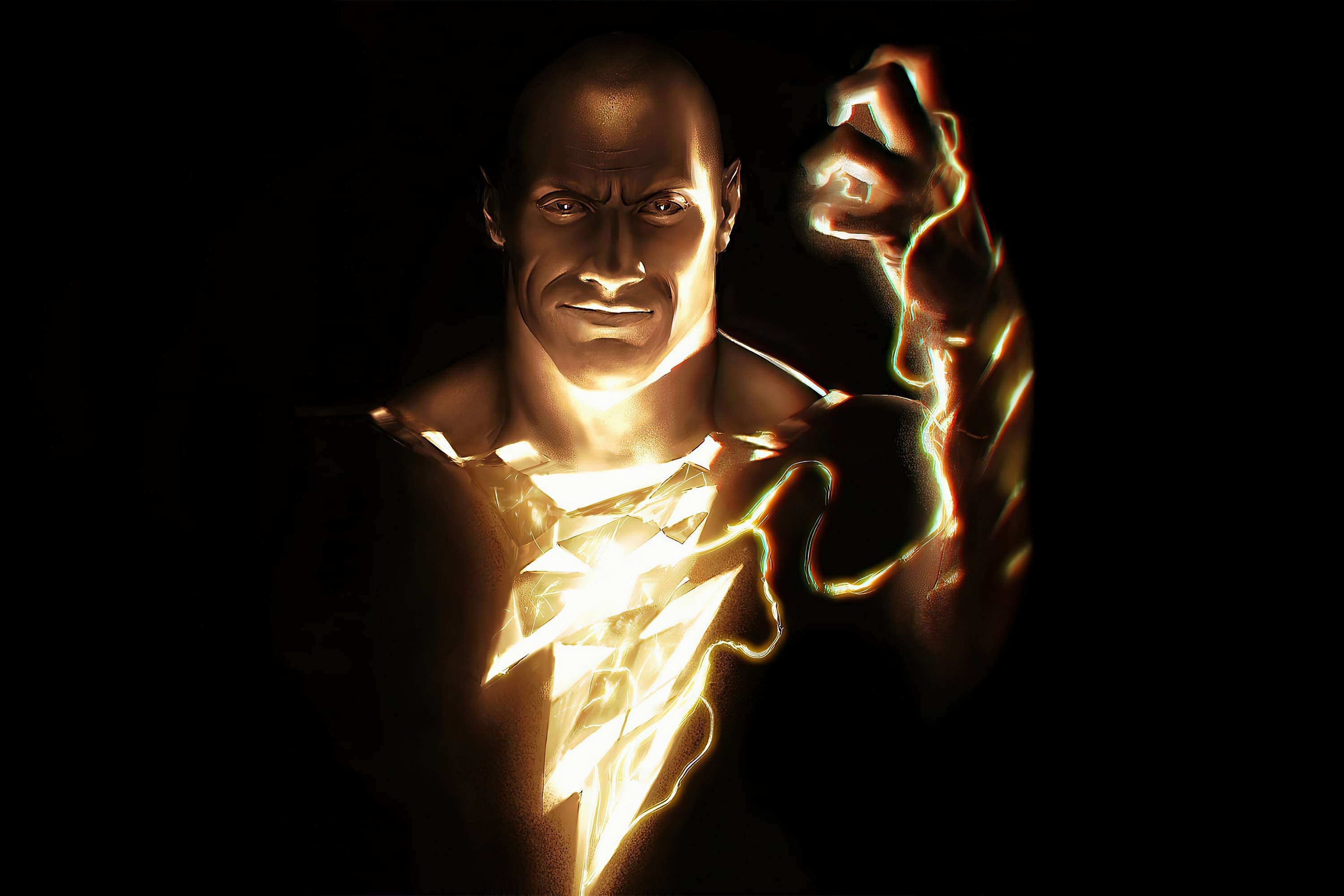 1080x231620 Black Adam as Dwayne Johnson Cool Art 1080x231620