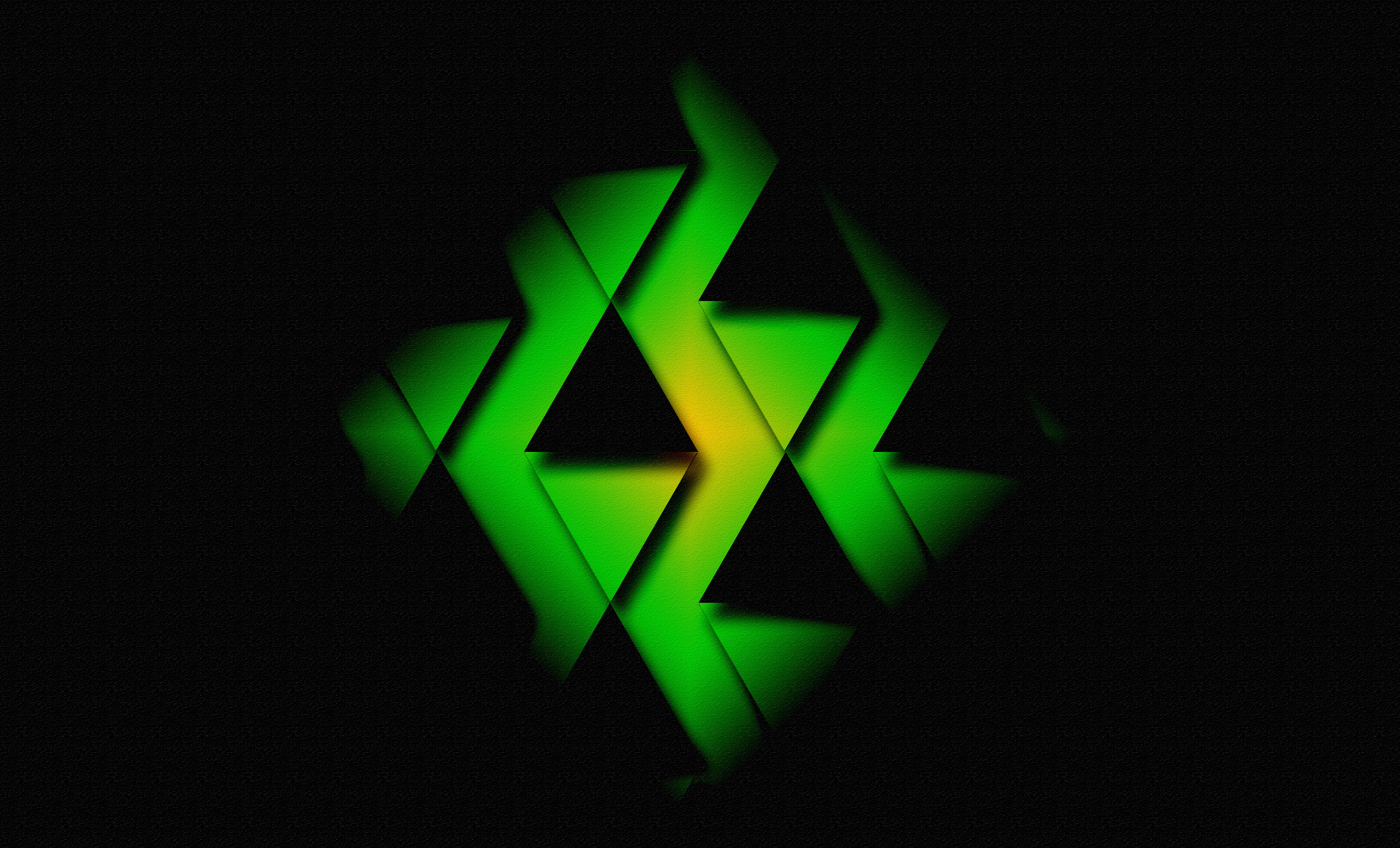 Black & Green Triangle Wallpaper, HD Abstract 4K Wallpapers, Images and