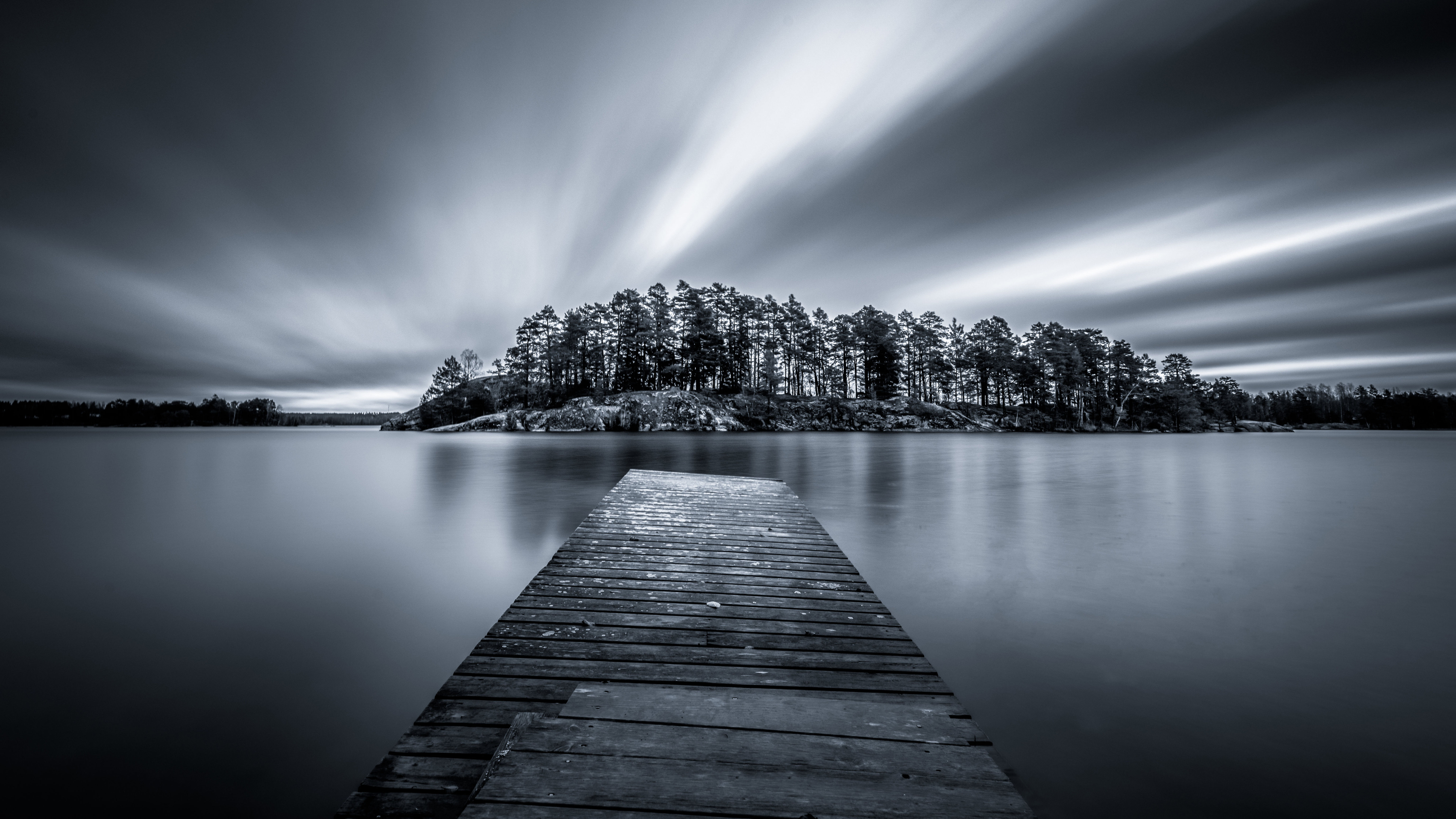 7680x4320 Black And White Image Of Lake Sweden Pier 4K 8K Wallpaper, HD  City 4K Wallpapers, Images, Photos and Background - Wallpapers Den