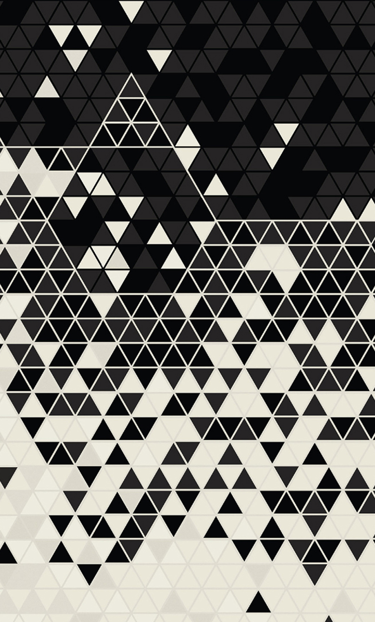 1280x2120 Black & White Triangle Pattern iPhone 6 plus Wallpaper, HD