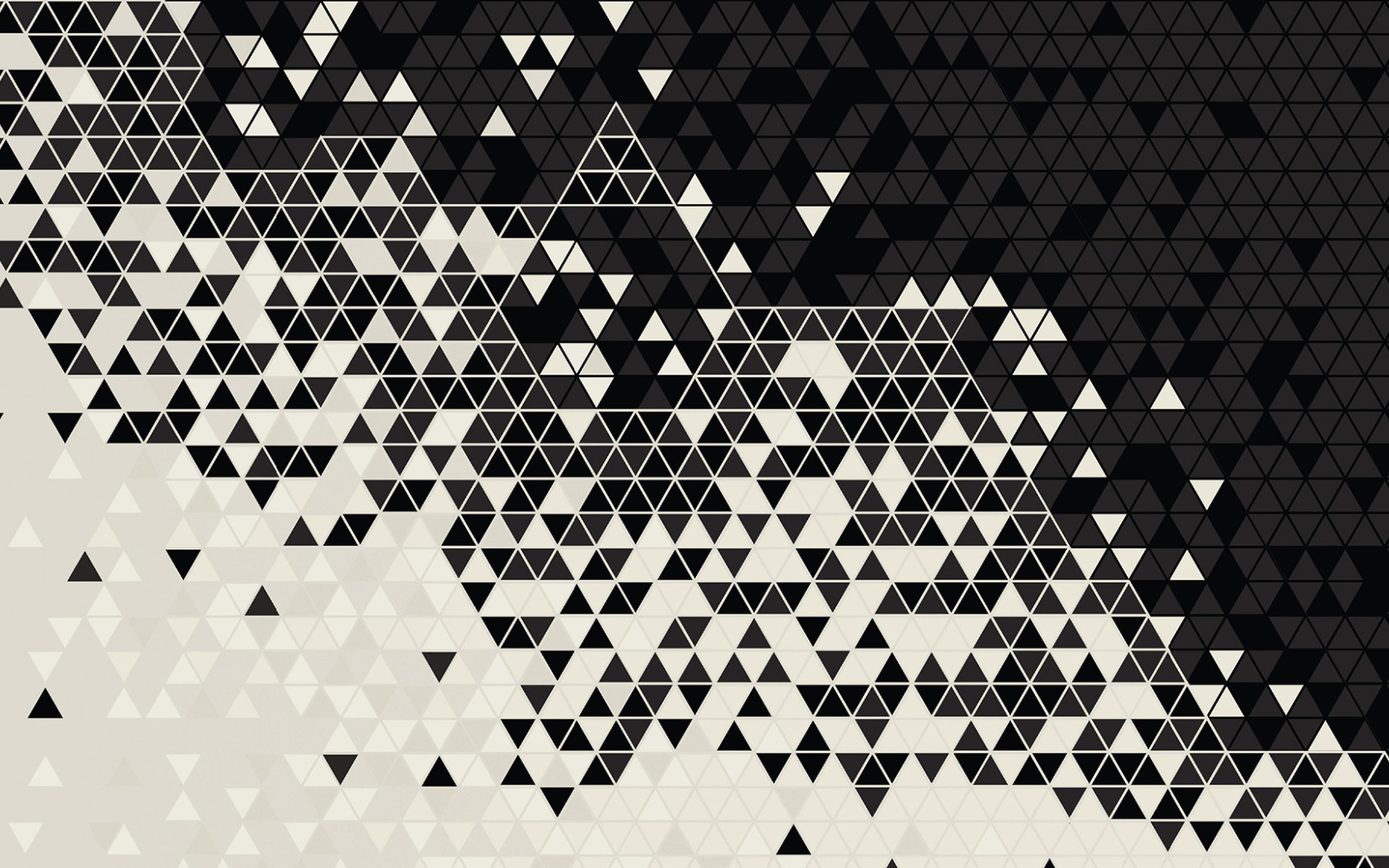 1680x1050 Black And White Triangle Pattern 1680x1050 Resolution Wallpaper