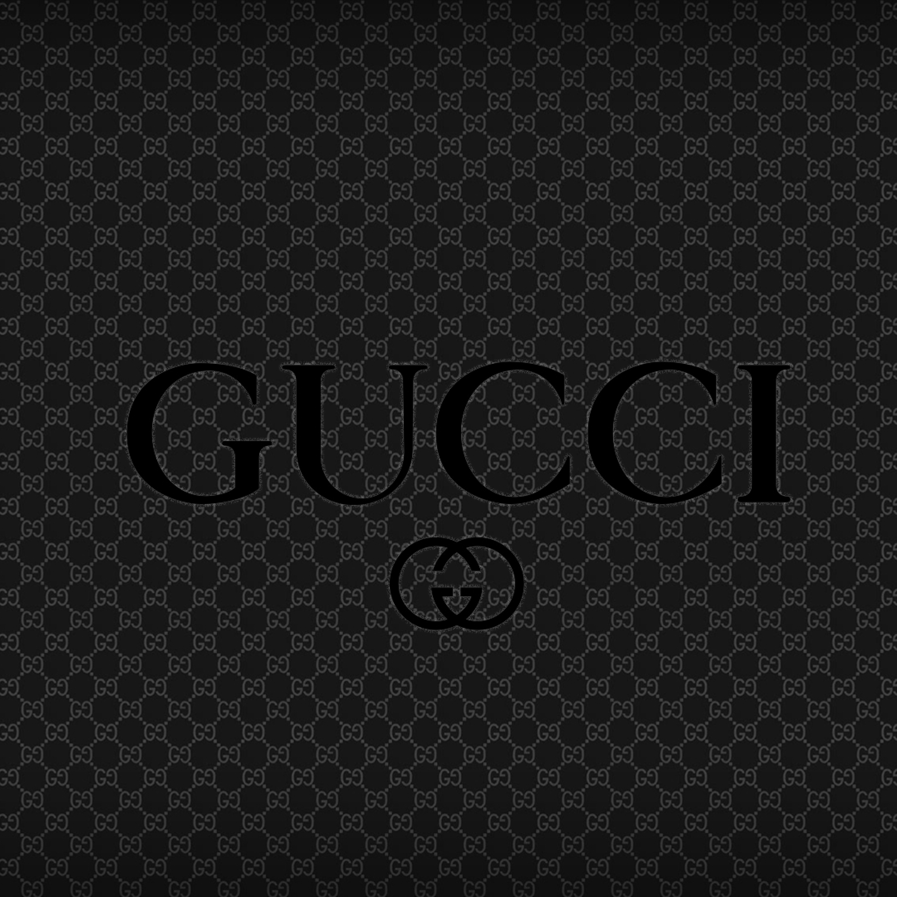 Black Gucci, Logo, Brand, Full HD Wallpaper
