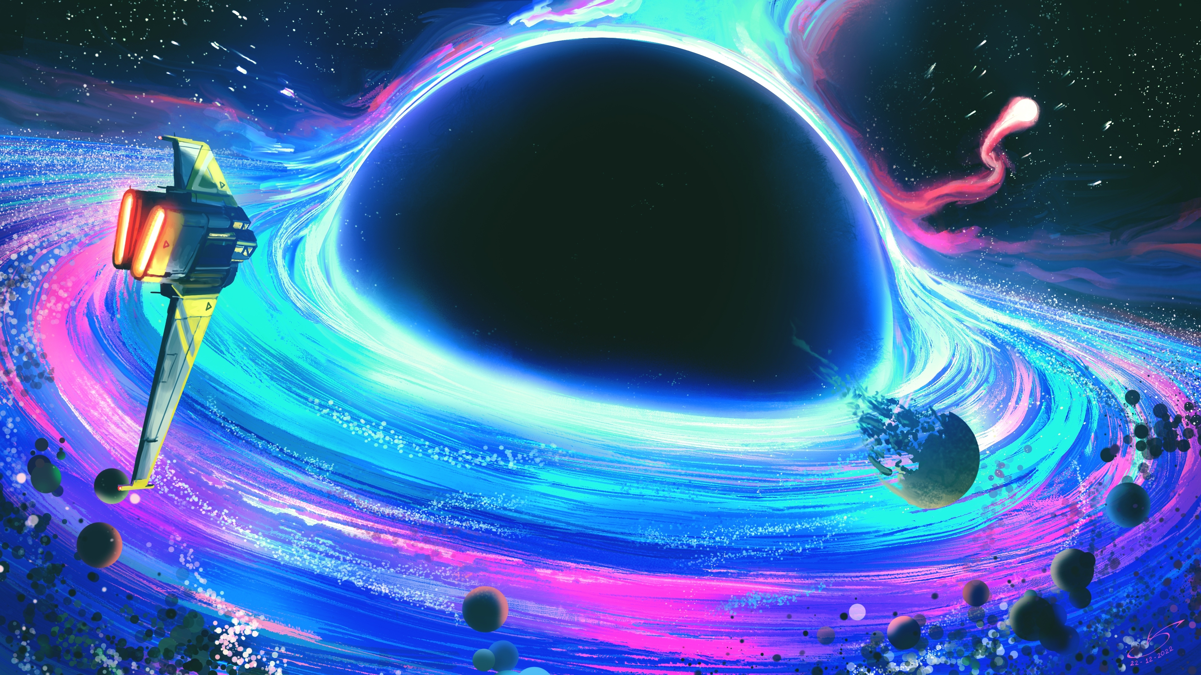 Black Hole 4k Digital Colorful Art Wallpaper, HD Artist 4K Wallpapers,  Images, Photos and Background - Wallpapers Den