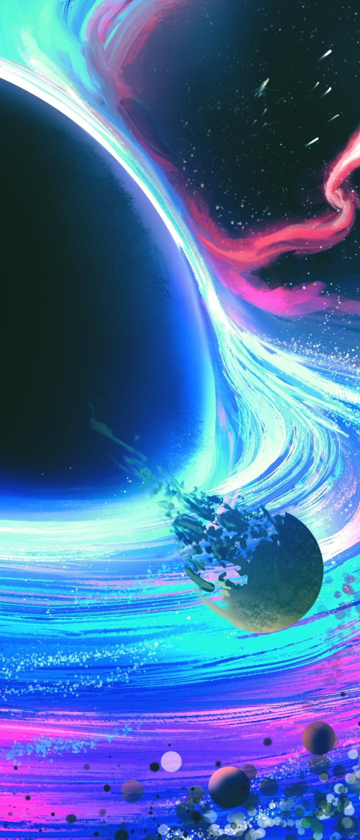 720x1680 Resolution Black Hole 4k Digital Colorful Art 720x1680 Resolution Wallpaper 3575