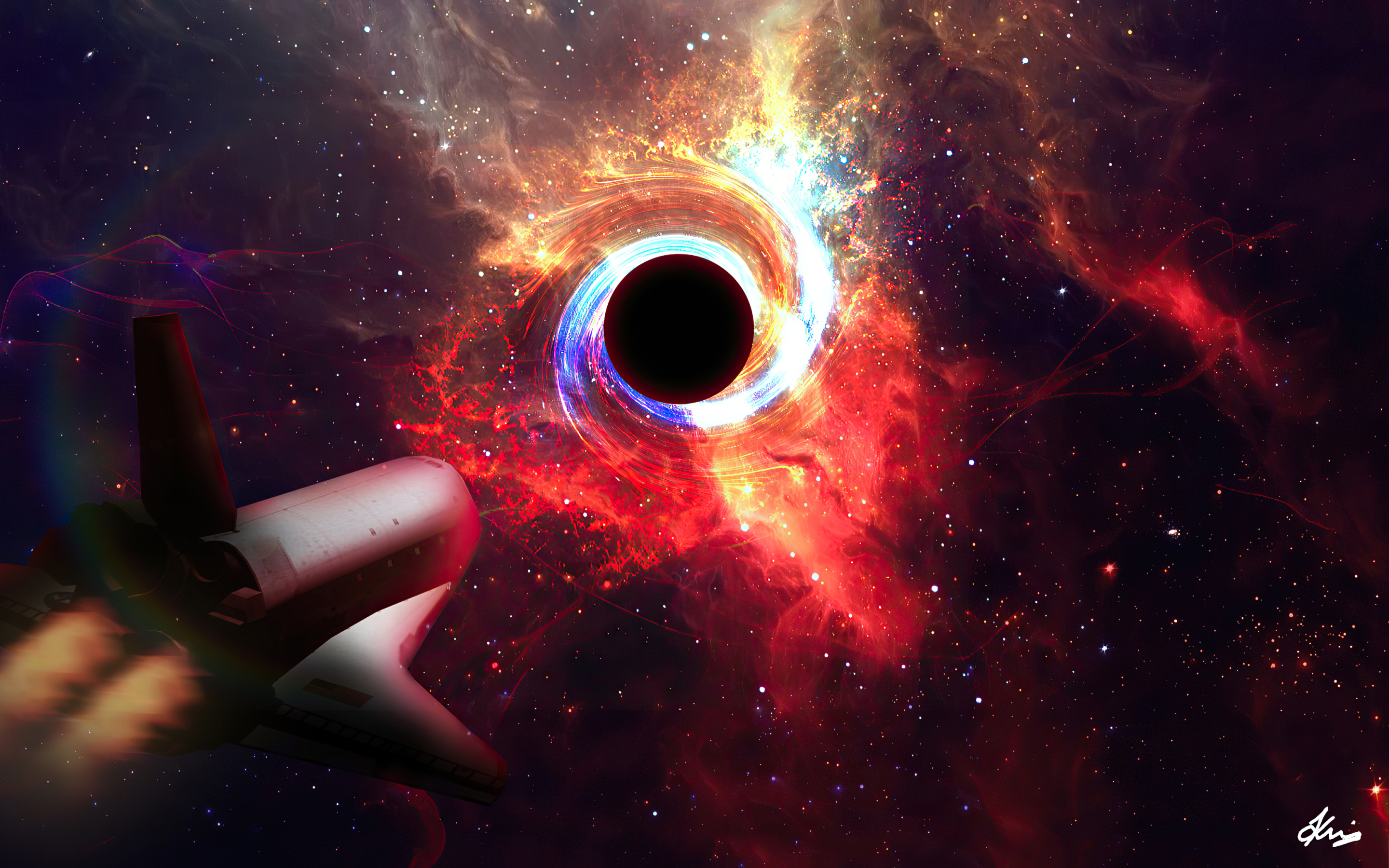2880x1800 Black  Hole Gravity 4K  Macbook  Pro Retina 