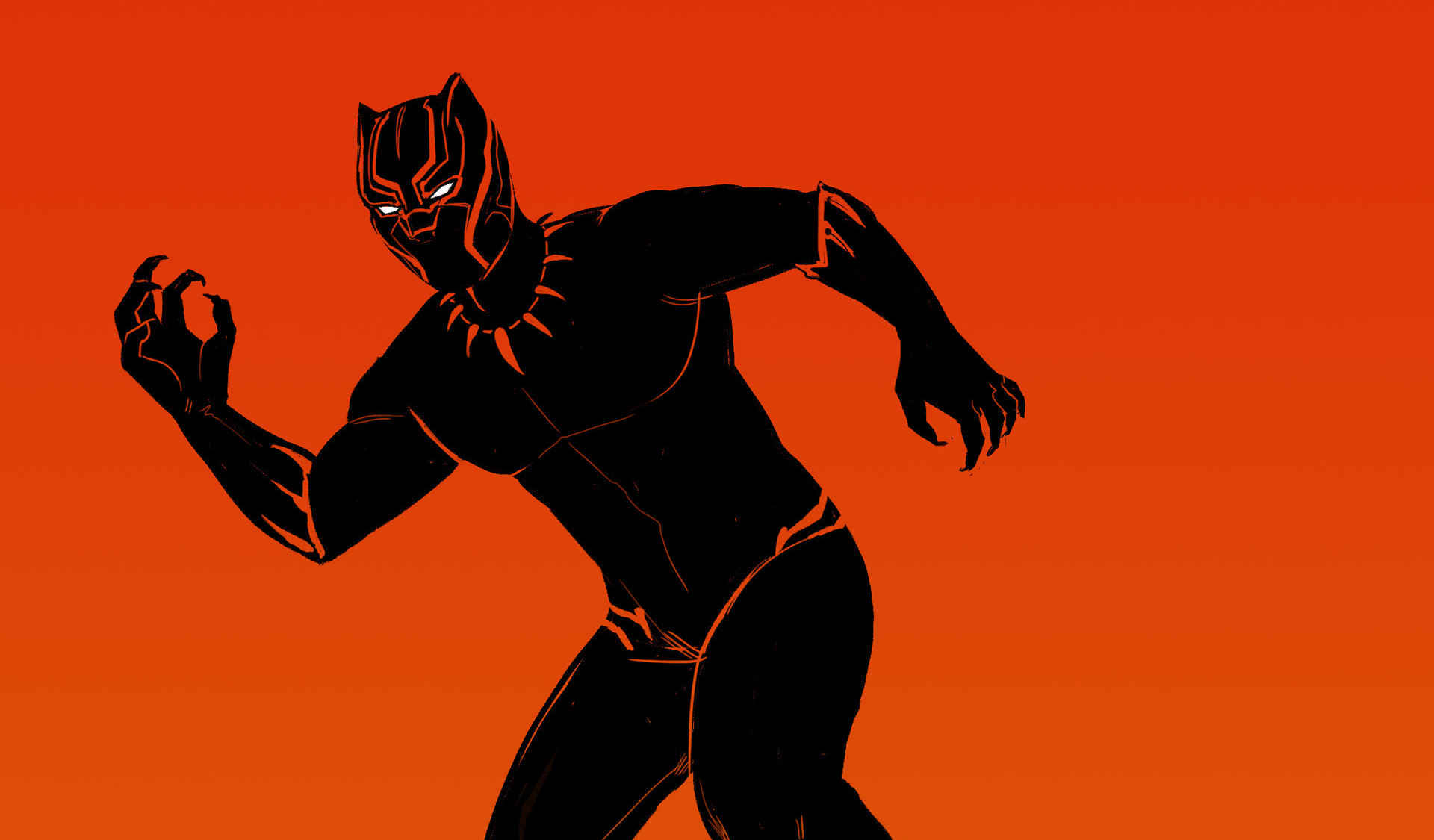 Black Panther Comic Artwork Full HD Wallpaper