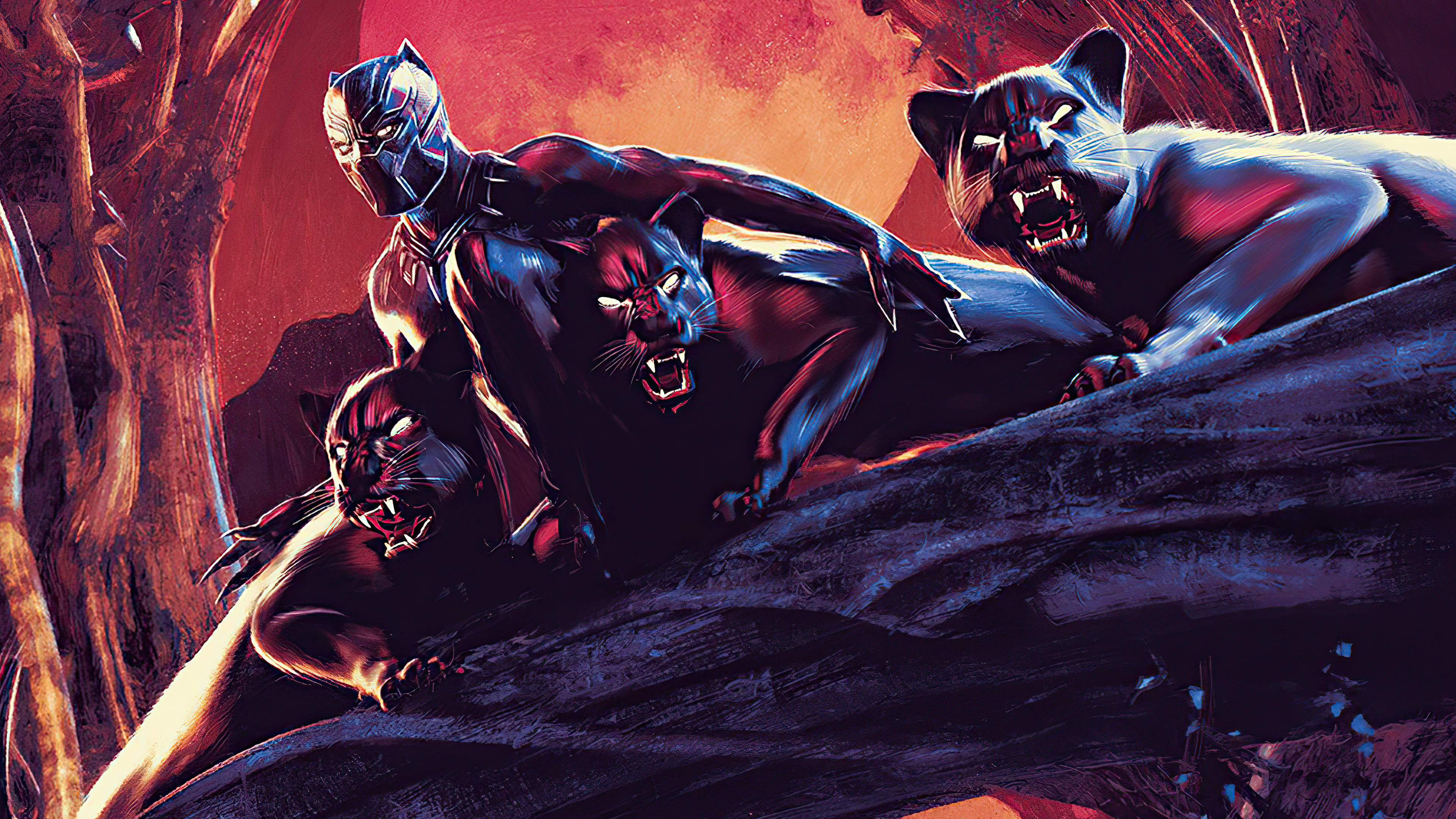 Black Panther Cool Digital Comic Art Wallpaper HD Superheroes 4K Wallpapers  Images Photos and Background  Wallpapers Den