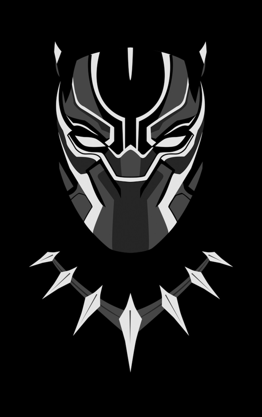 Black Panther Minimal Artwork Full HD 2K Wallpaper