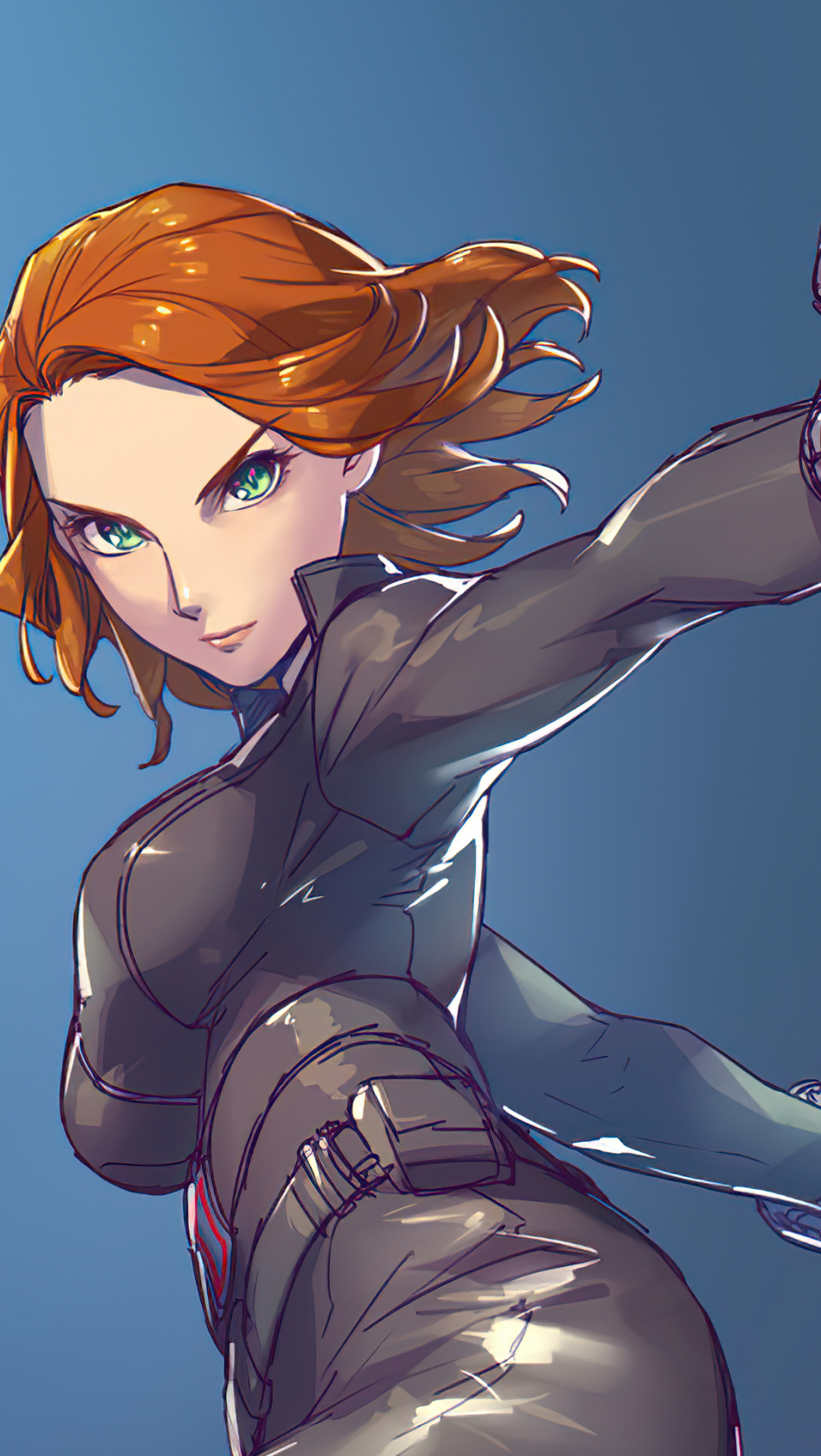 1082x1920 Black Widow Marvel Digital Draw 1082x1920 Resolution