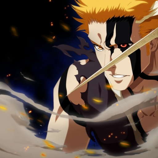 512x512 bleach, kurosaki ichigo, face 512x512 Resolution Wallpaper, HD ...