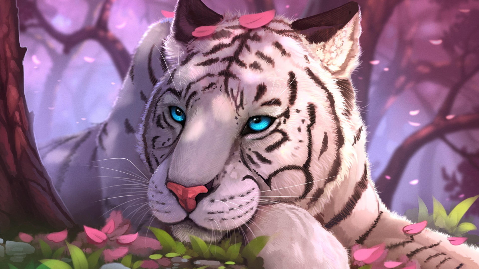 Ț Background Fantasy White Tiger Galaxy Tiger HD wallpaper  Pxfuel