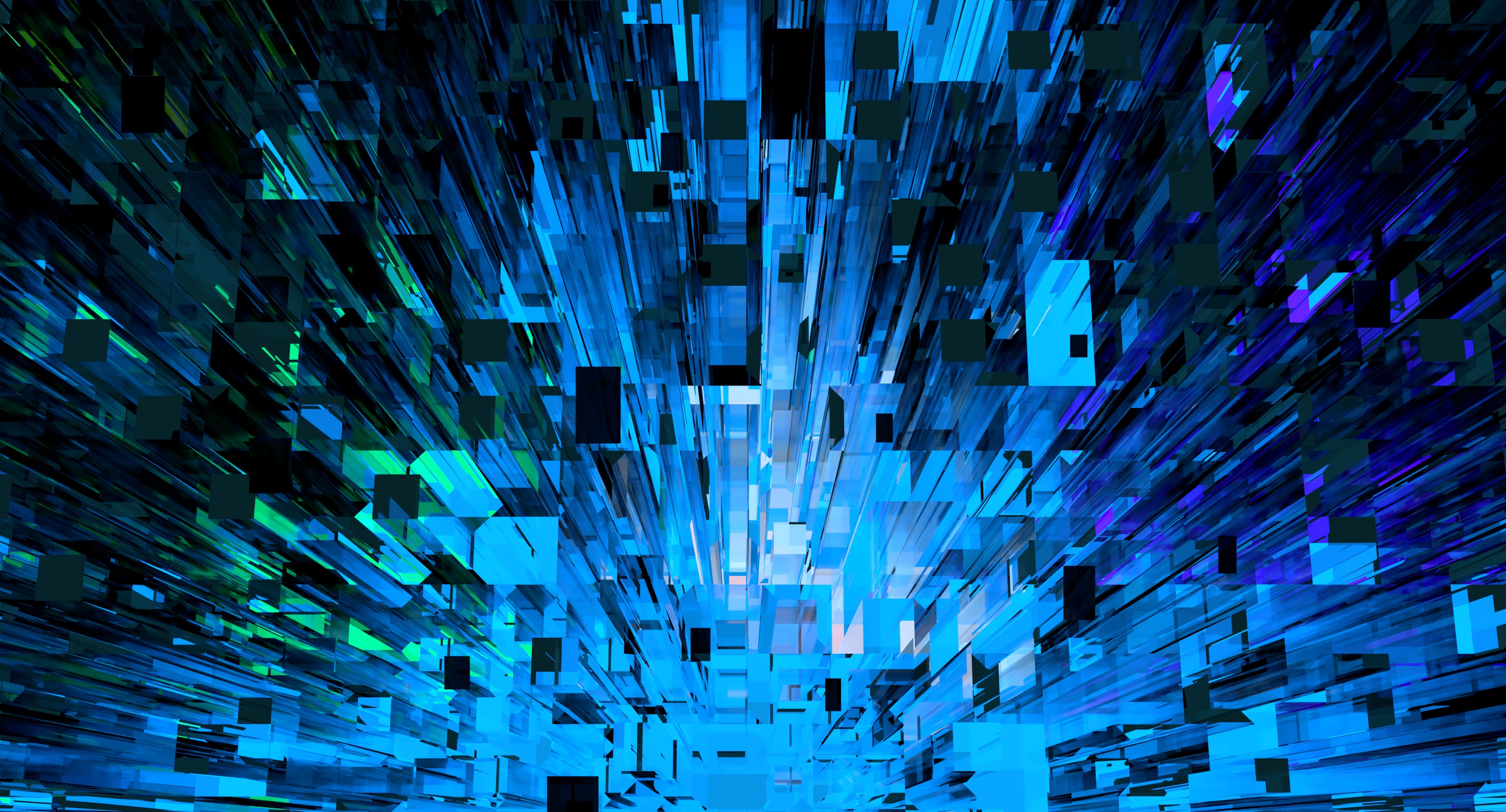 Blue Fragment Shards Abstraction Wallpaper, HD Abstract 4K Wallpapers