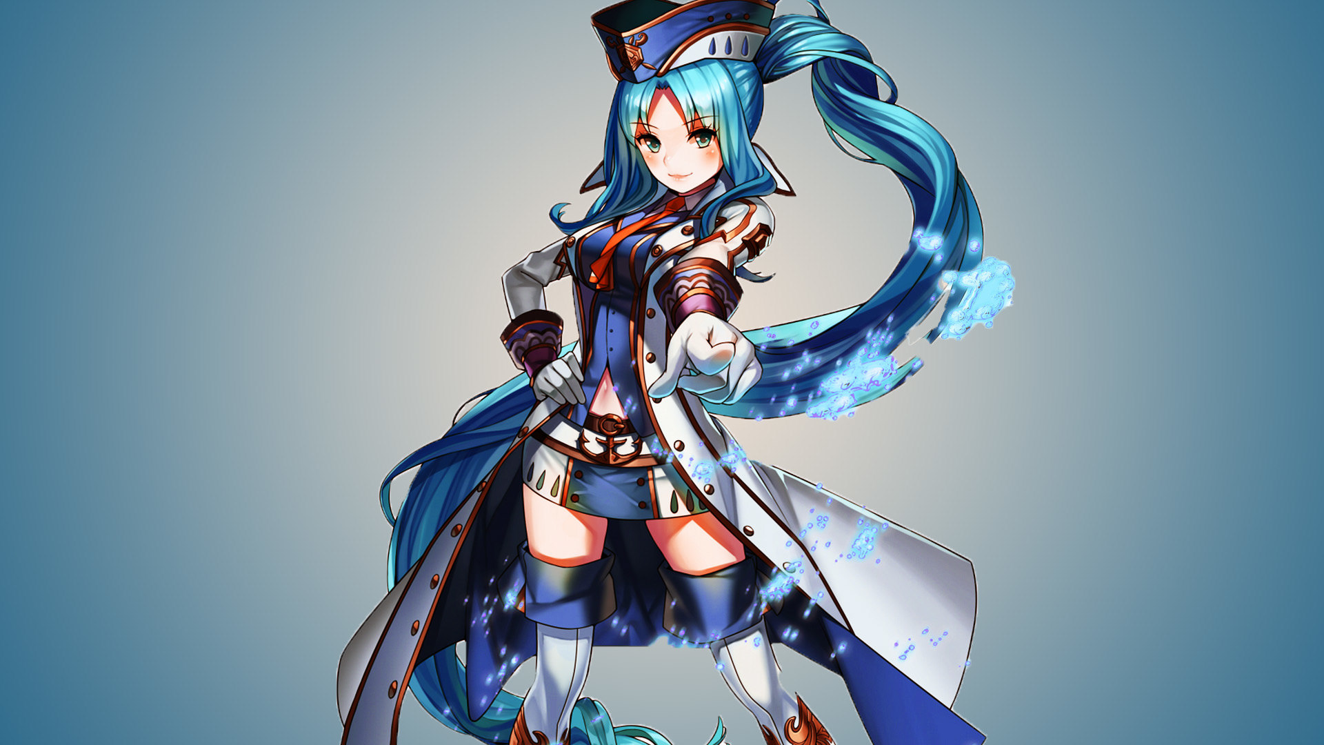 Blue-haired Knight Warrior - wide 9