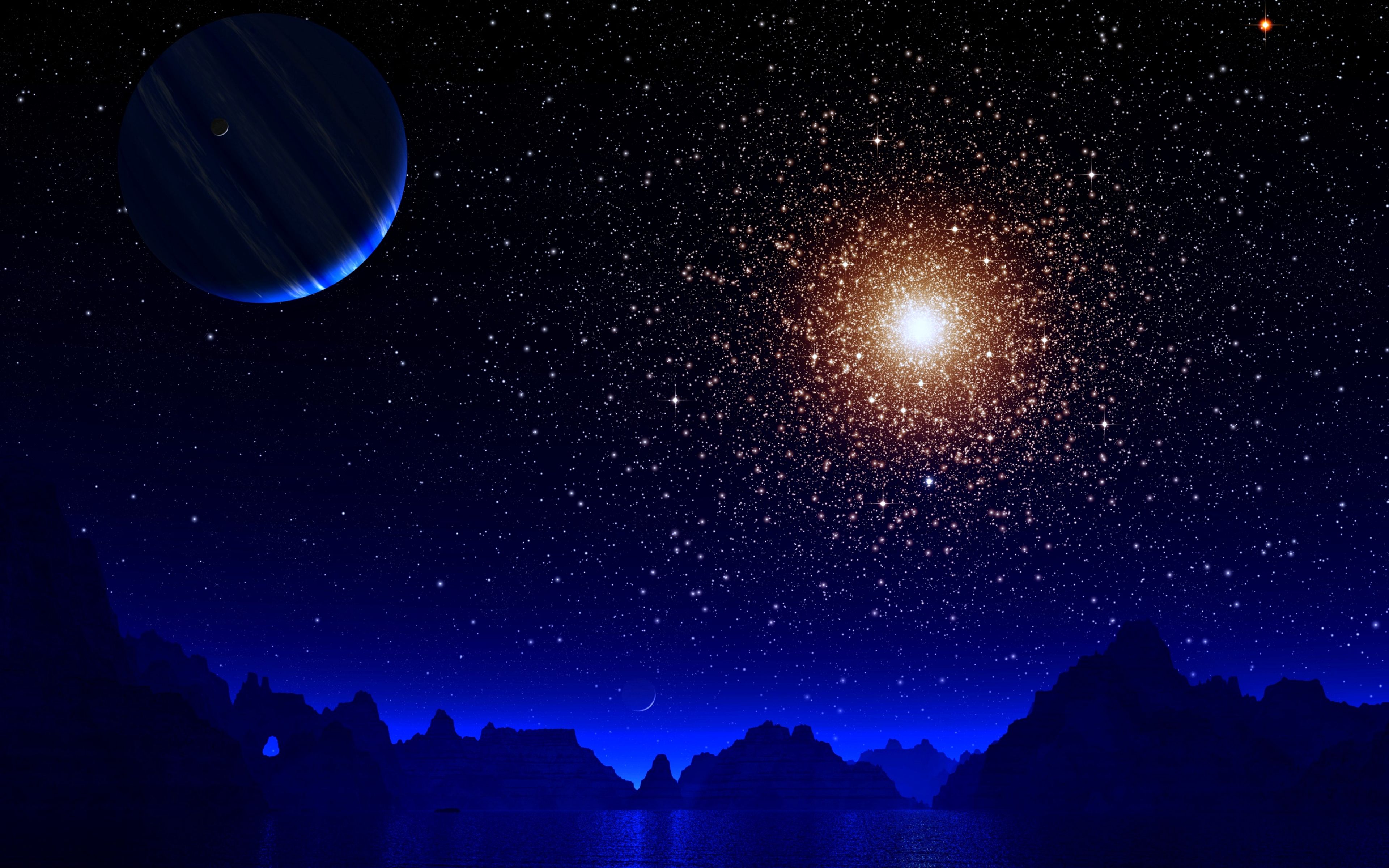 blue night moon stars earth_59236_3840x2400