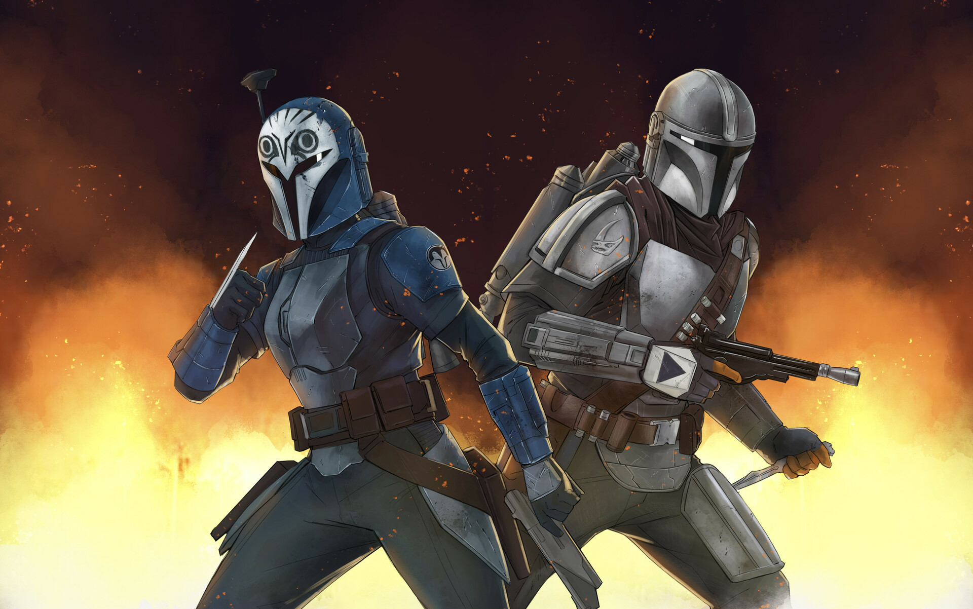 1920x1202 Bo Katan Kryze And Din Djarin Star Wars 1920x1202 Resolution 