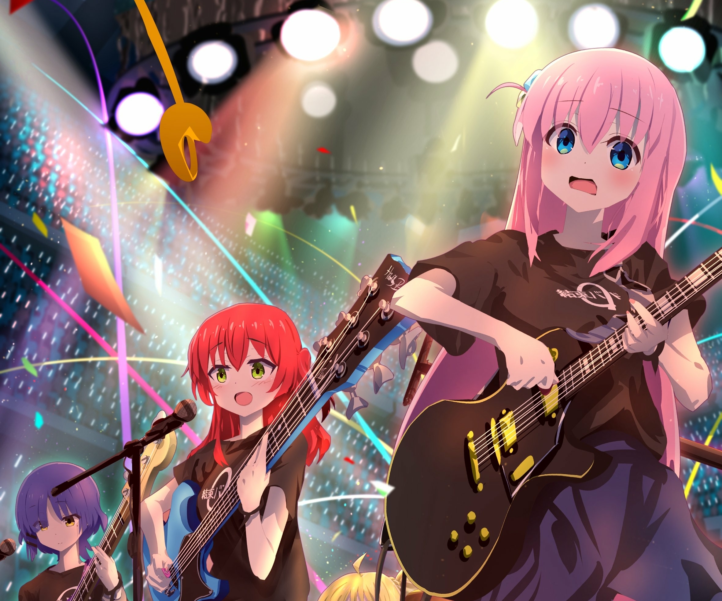 Bocchi the Rock anime girl characters fun 4K wallpaper download
