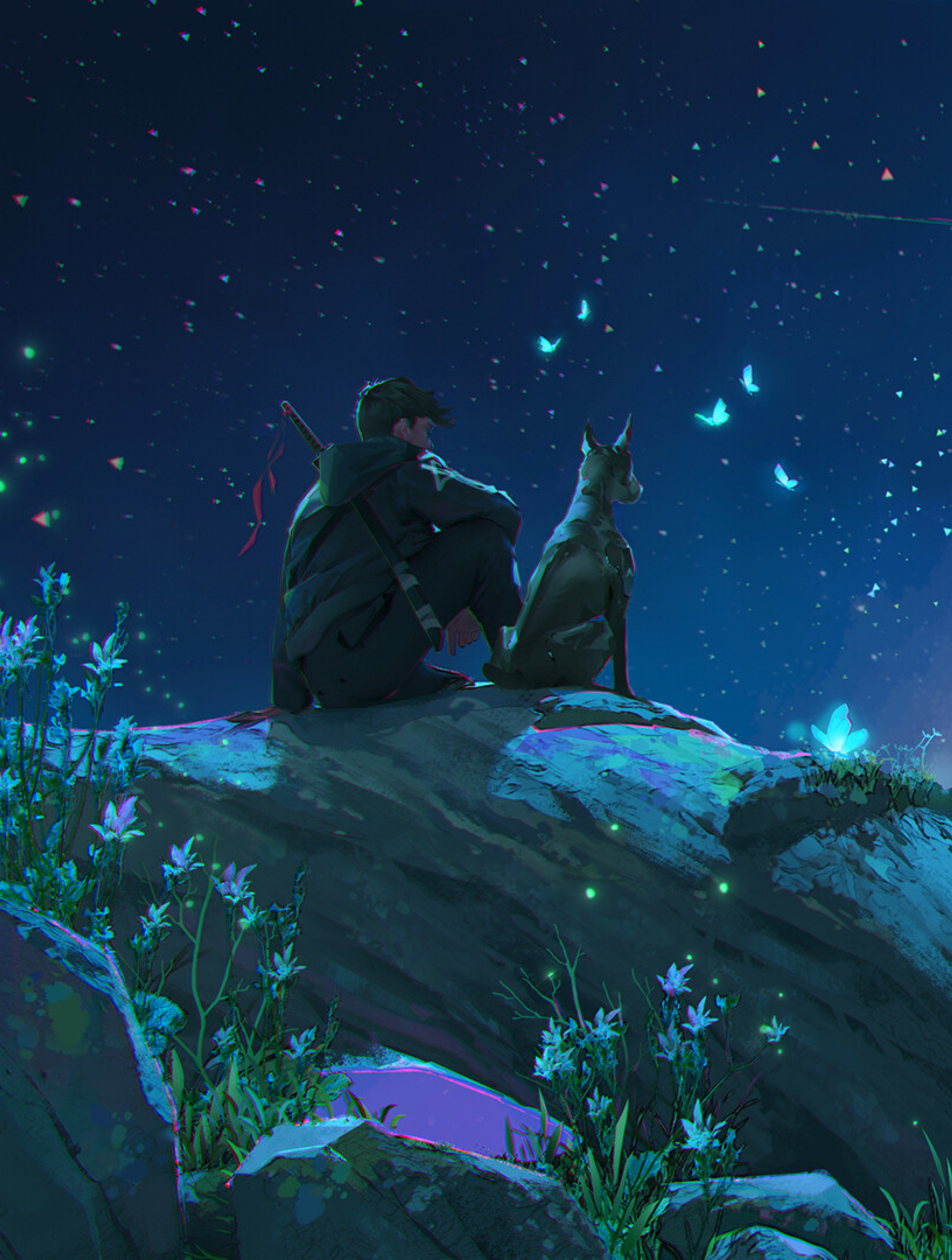 3400x4500 Boy and Dog Alone 3400x4500 Resolution Wallpaper, HD Anime 4K  Wallpapers, Images, Photos and Background - Wallpapers Den