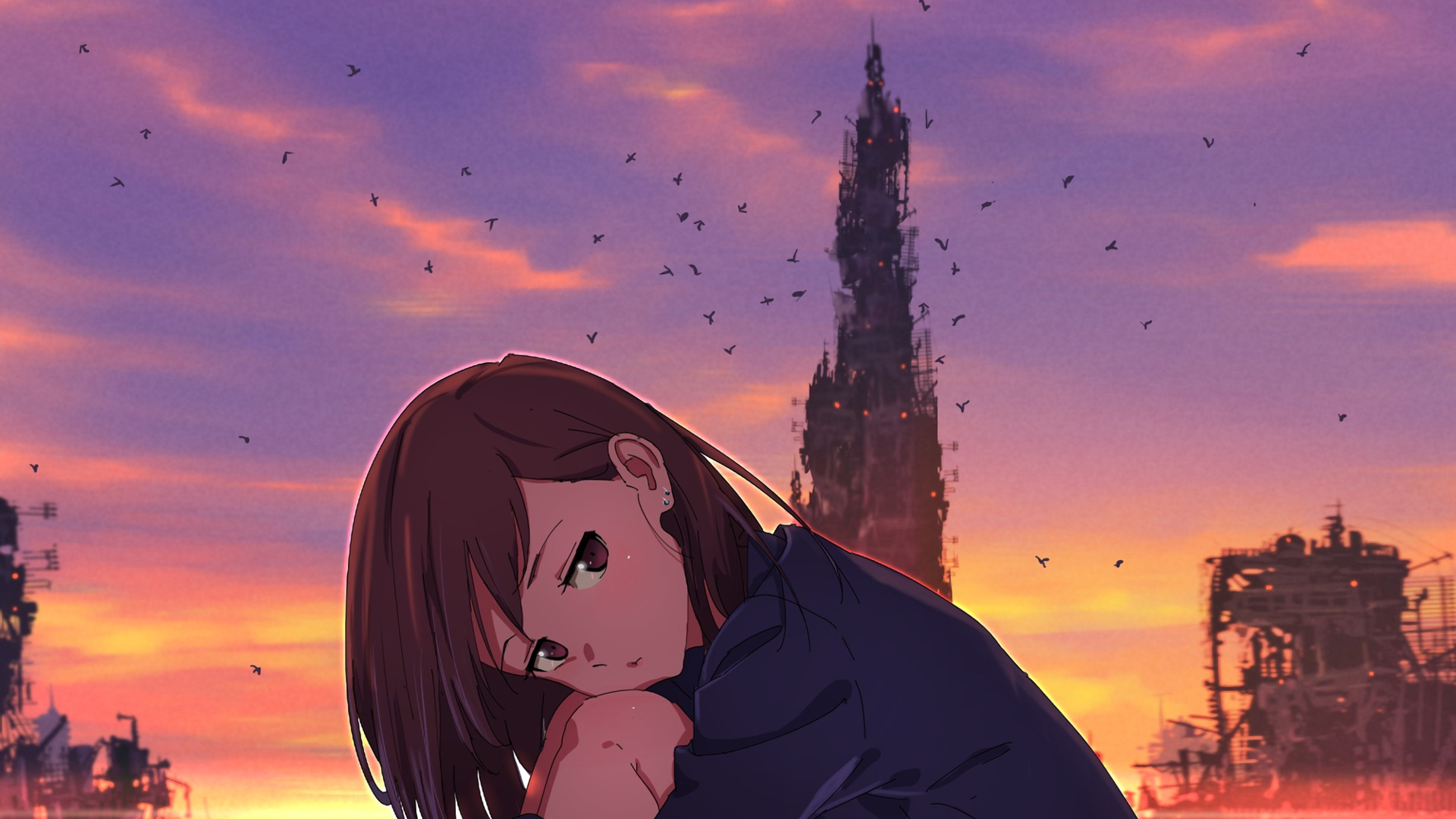 7680x4320 Broken Heart Anime Girl 8k Wallpaper Hd Anime 4k