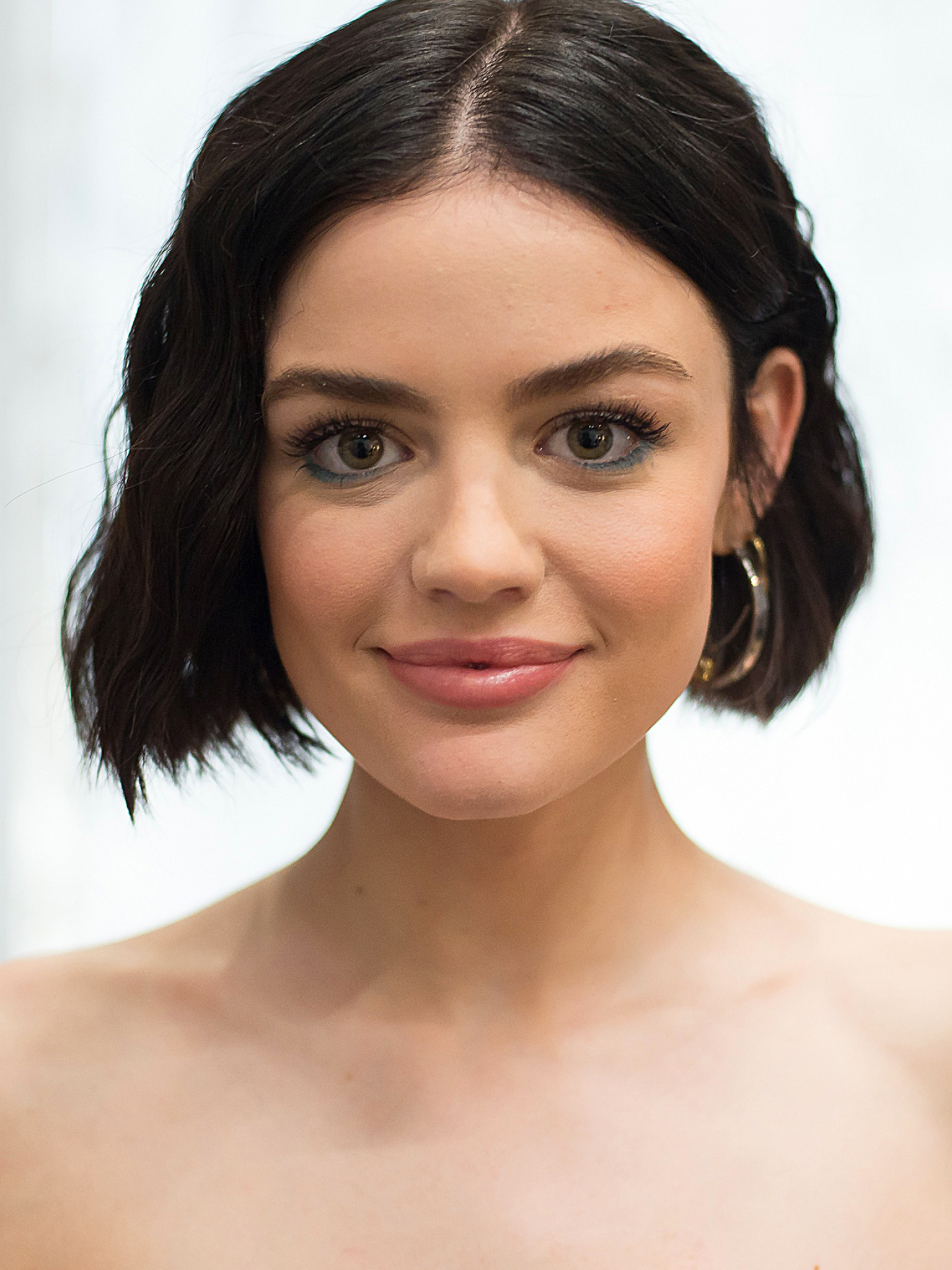 1536x2048 Brunette Lucy Hale Short Hair 1536x2048 Resolution Wallpaper ...