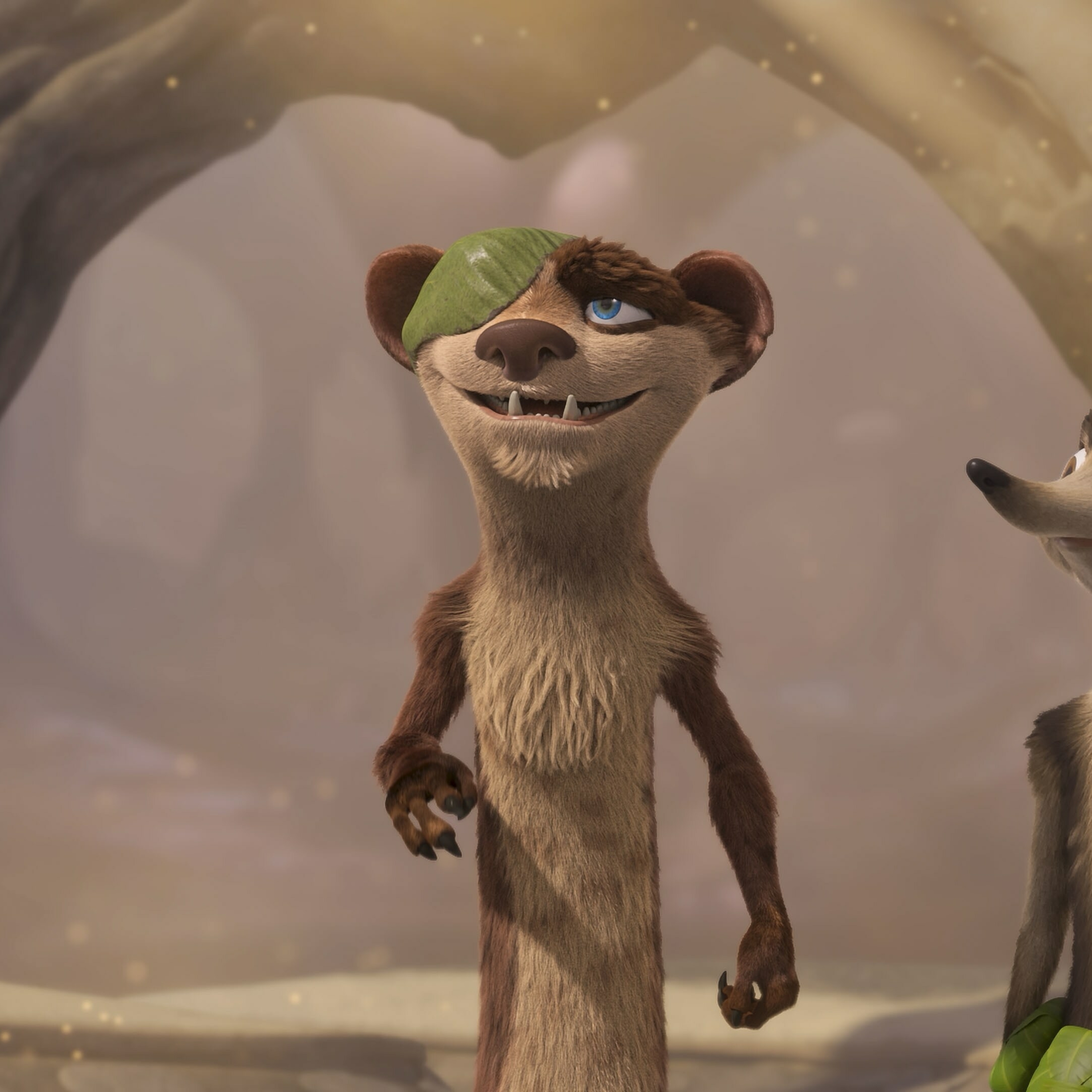 Ice age ferret with eye patch