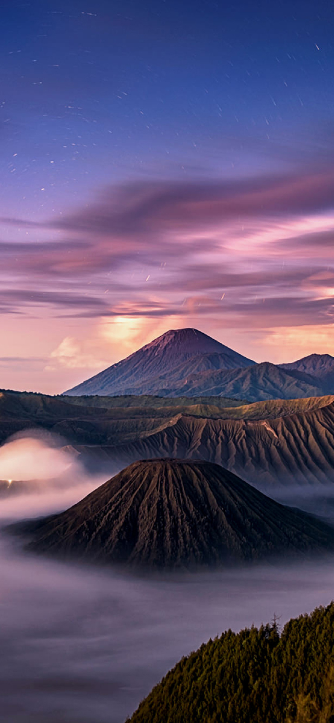 1125x2436 Calm Volcano Landscape in Fog Iphone XS,Iphone 10,Iphone X Wallpaper, HD Nature 4K ...