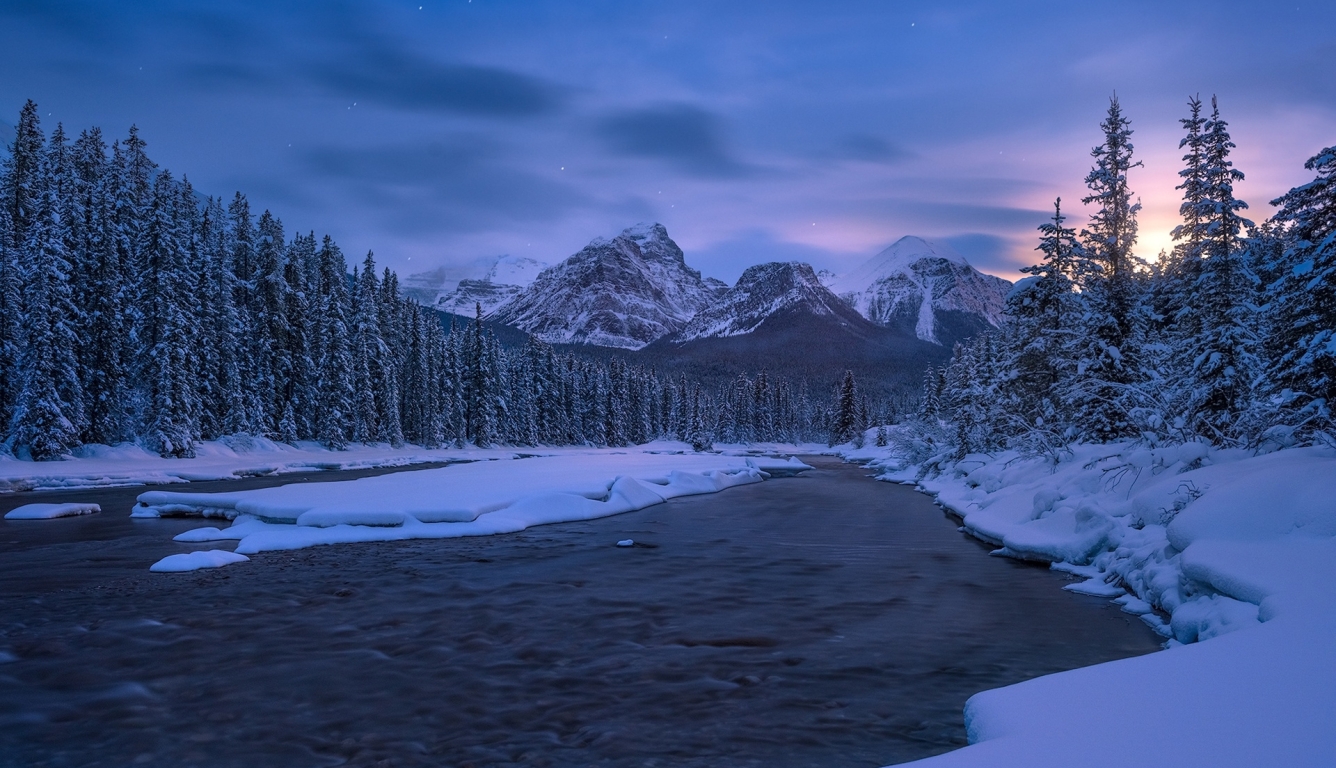 1336x768 Canada Canadian Rockies in Winter HD Laptop Wallpaper, HD Nature  4K Wallpapers, Images, Photos and Background - Wallpapers Den