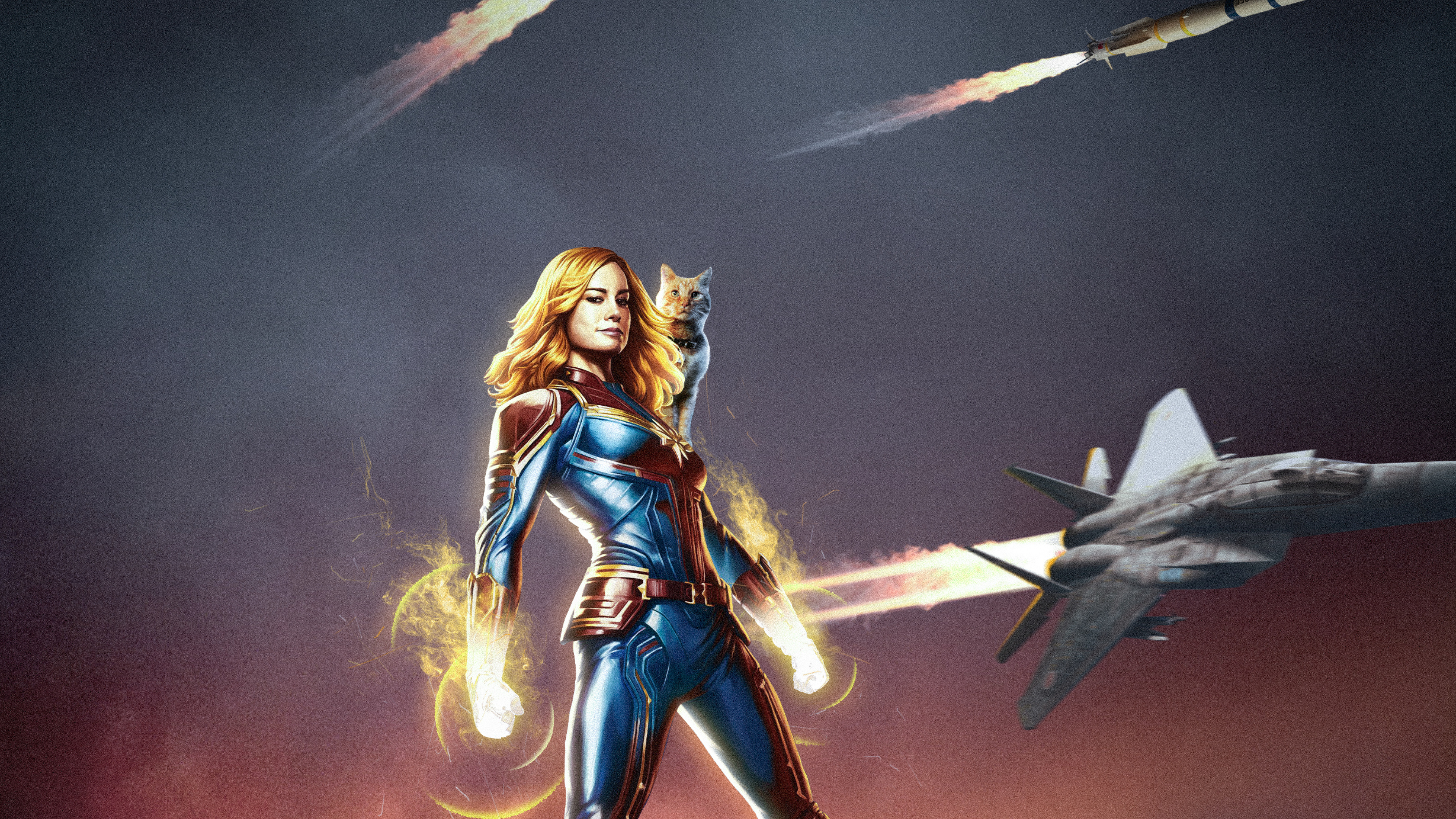Captain Marvel Movie Poster Art (3840x2160) Resolution Wallpaper.