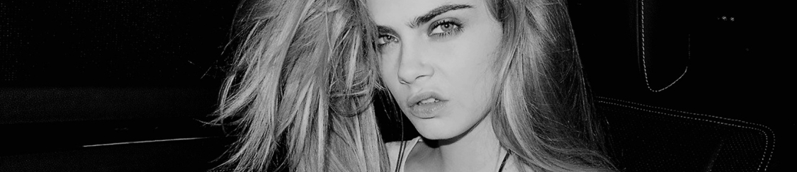 1125x243 Resolution Cara Delevingne White and Black Modeling 1125x243 ...