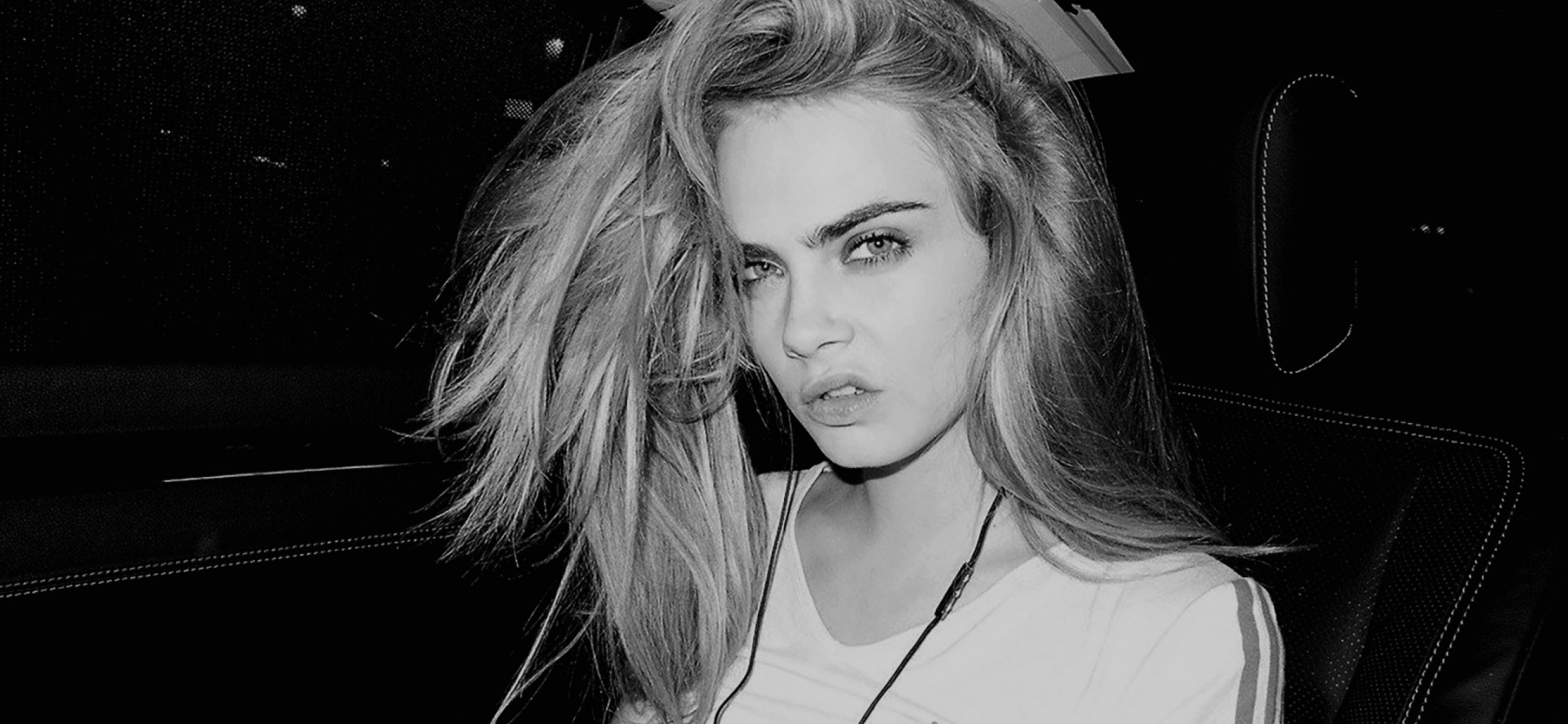 2340x1080 Cara Delevingne White and Black Modeling 2340x1080 Resolution ...