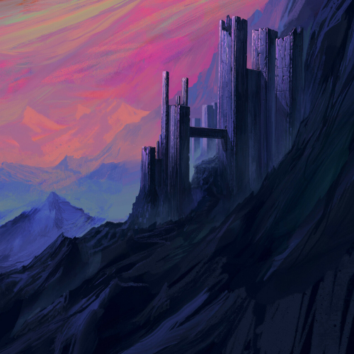 500x500 Castle Ruins Digital Painting 22 500x500 Resolution Wallpaper ...