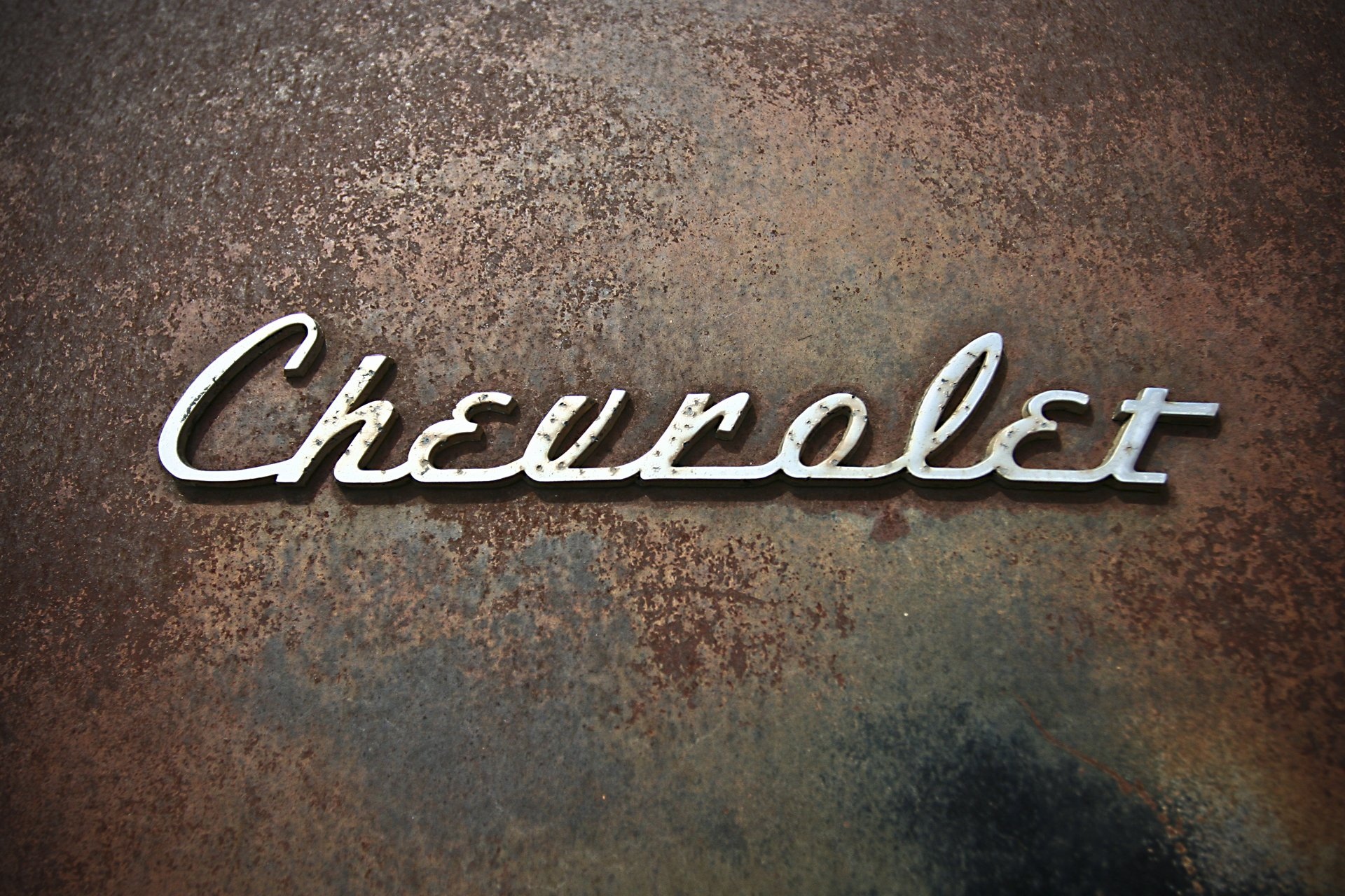 chevrolet, logo, rust Wallpaper, HD