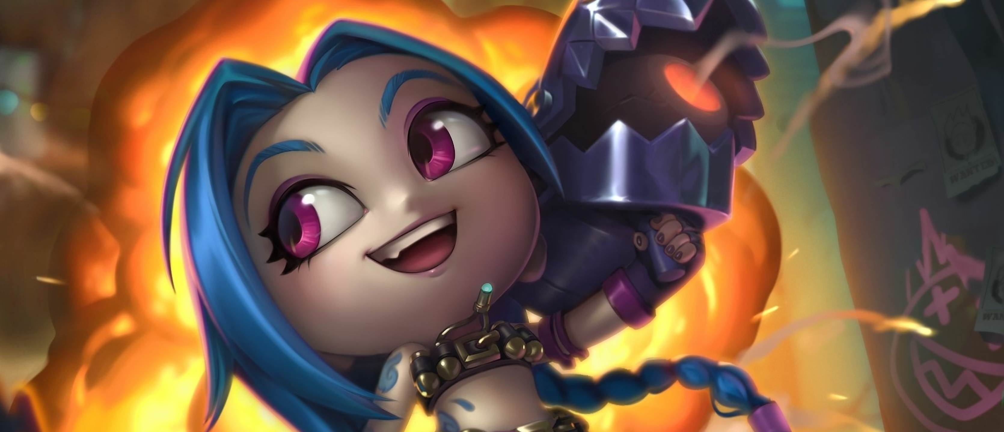 3340x1440 Resolution Chibi Jinx League Of Legends 3340x1440 Resolution ...