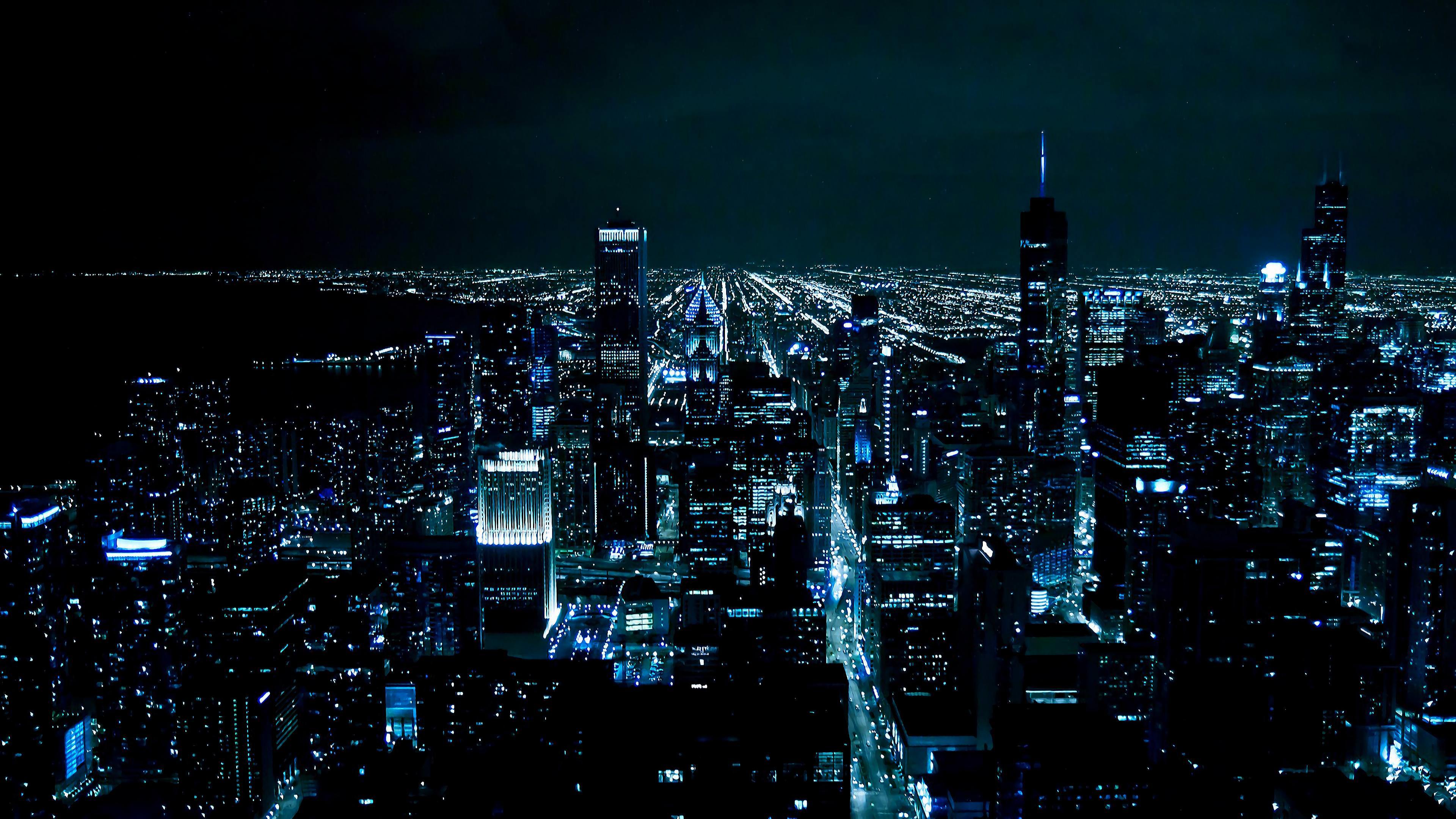 Download Illuminating the Skyline 4K View of Chicago at Night Wallpaper   Wallpaperscom