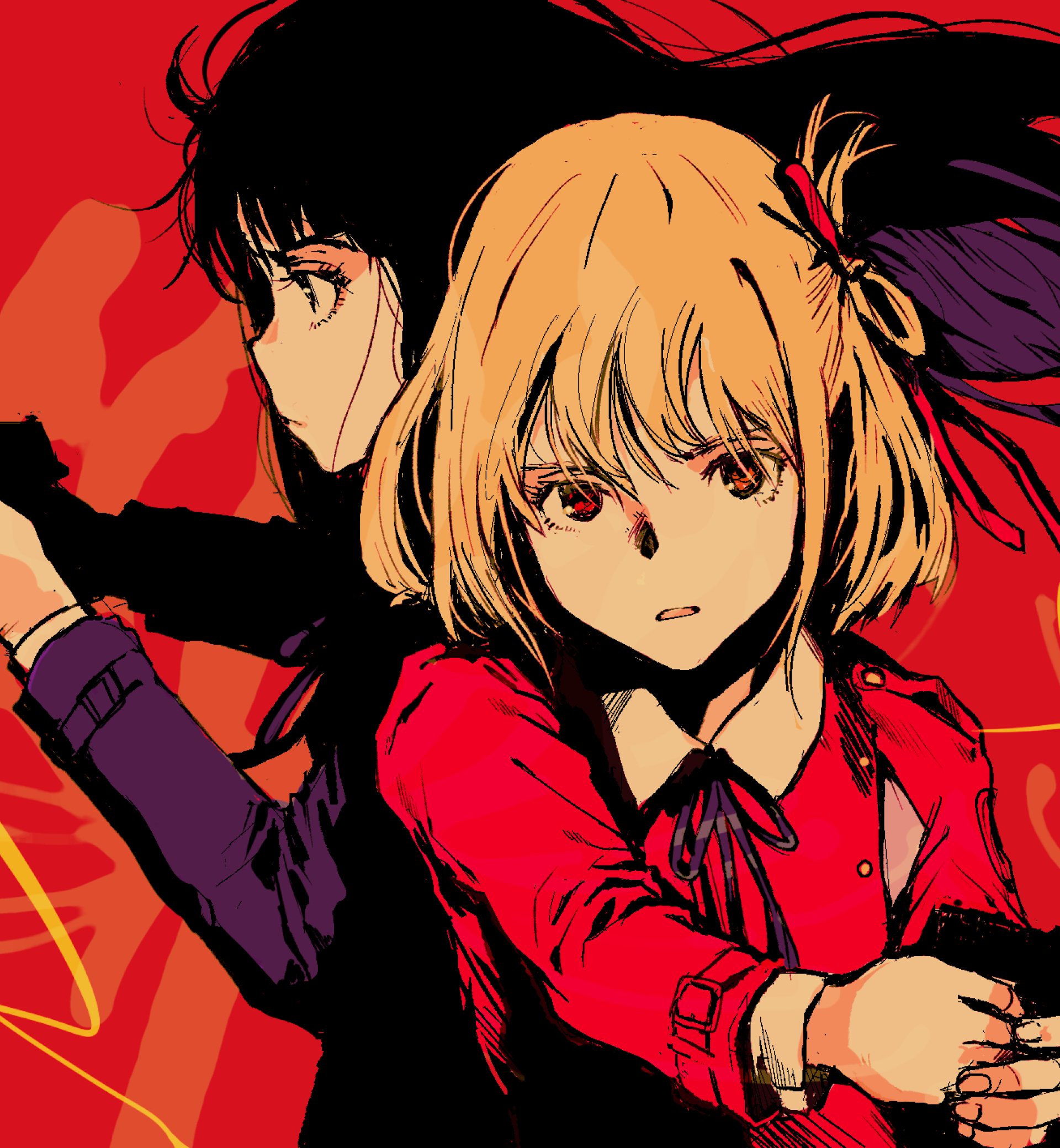 1920x2080 Resolution Chisato Nishikigi & Takina Inoue HD Lycoris Recoil ...